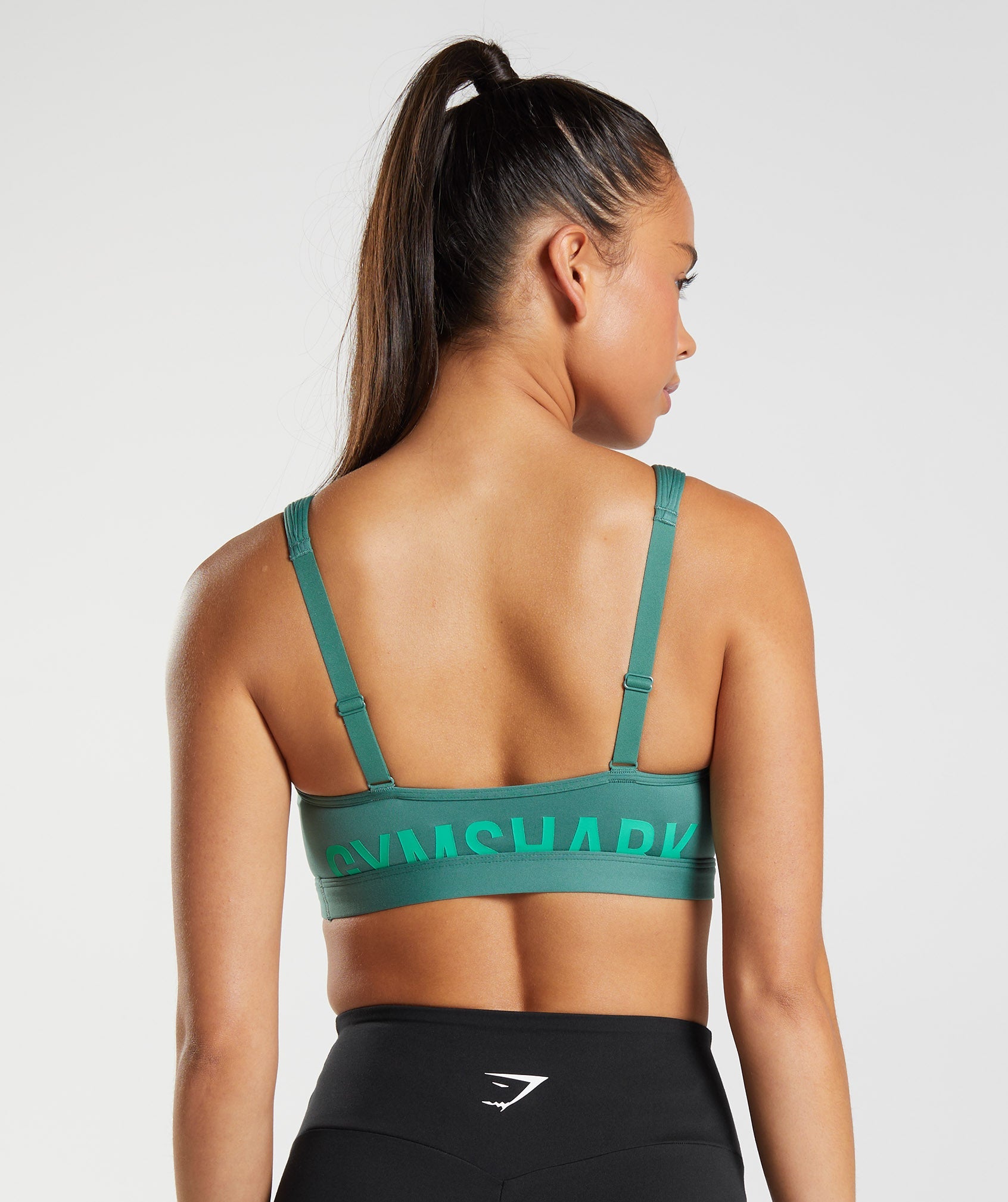 FRACTION SPORTS BRA Black/White Gymshark Womens Medium Support