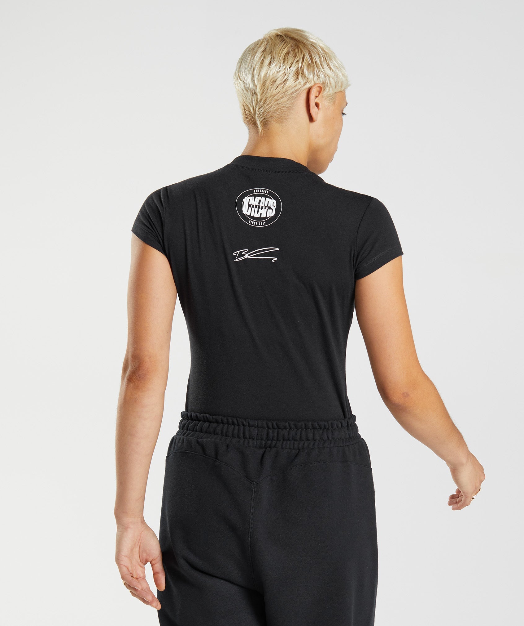 GS10 Year Body Fit T-Shirt in Black - view 2