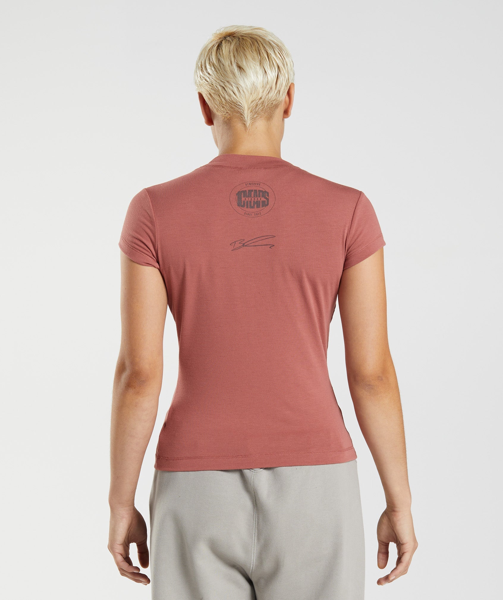 GS10 Year Body Fit T-Shirt in Rose Brown - view 2