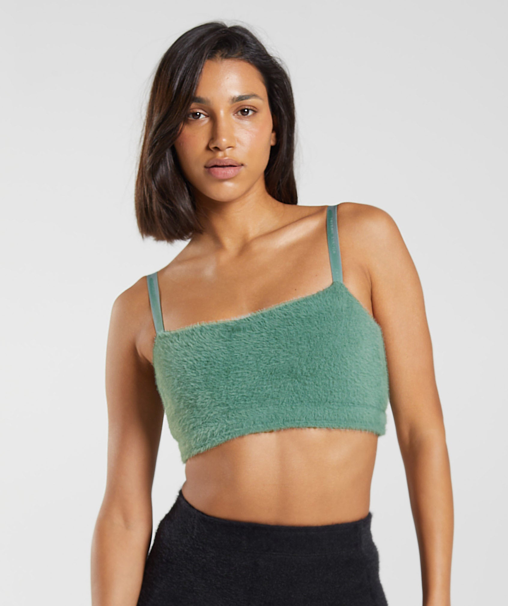 Whitney Eyelash Knit Bandeau in Leaf Green - view 6