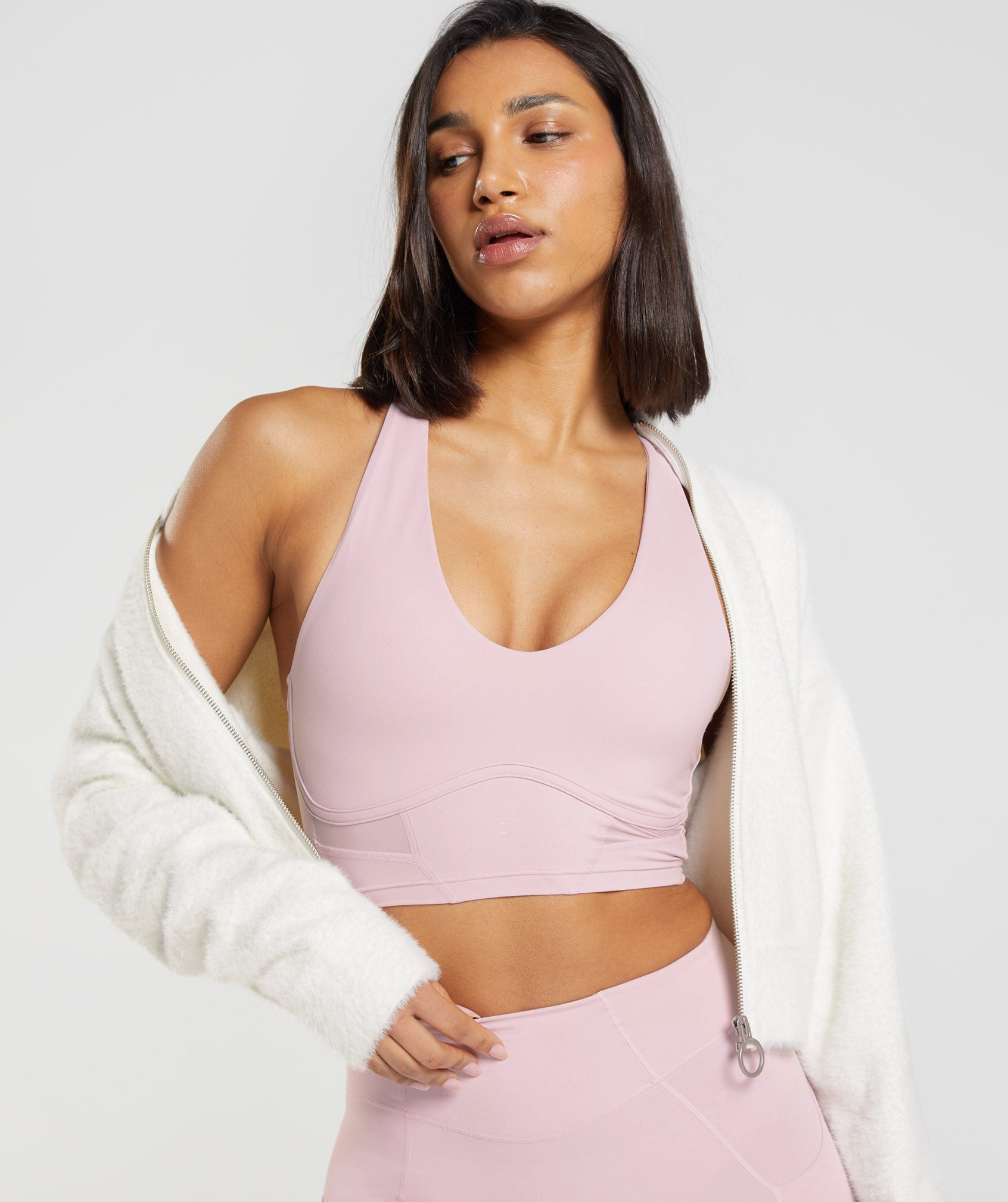 Gymshark Whitney Longline Bra - Skylight White