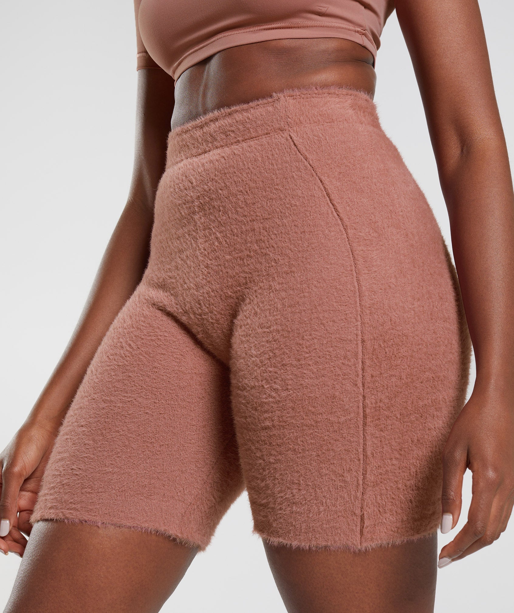 Whitney Eyelash Knit Shorts in Canyon Red - view 7