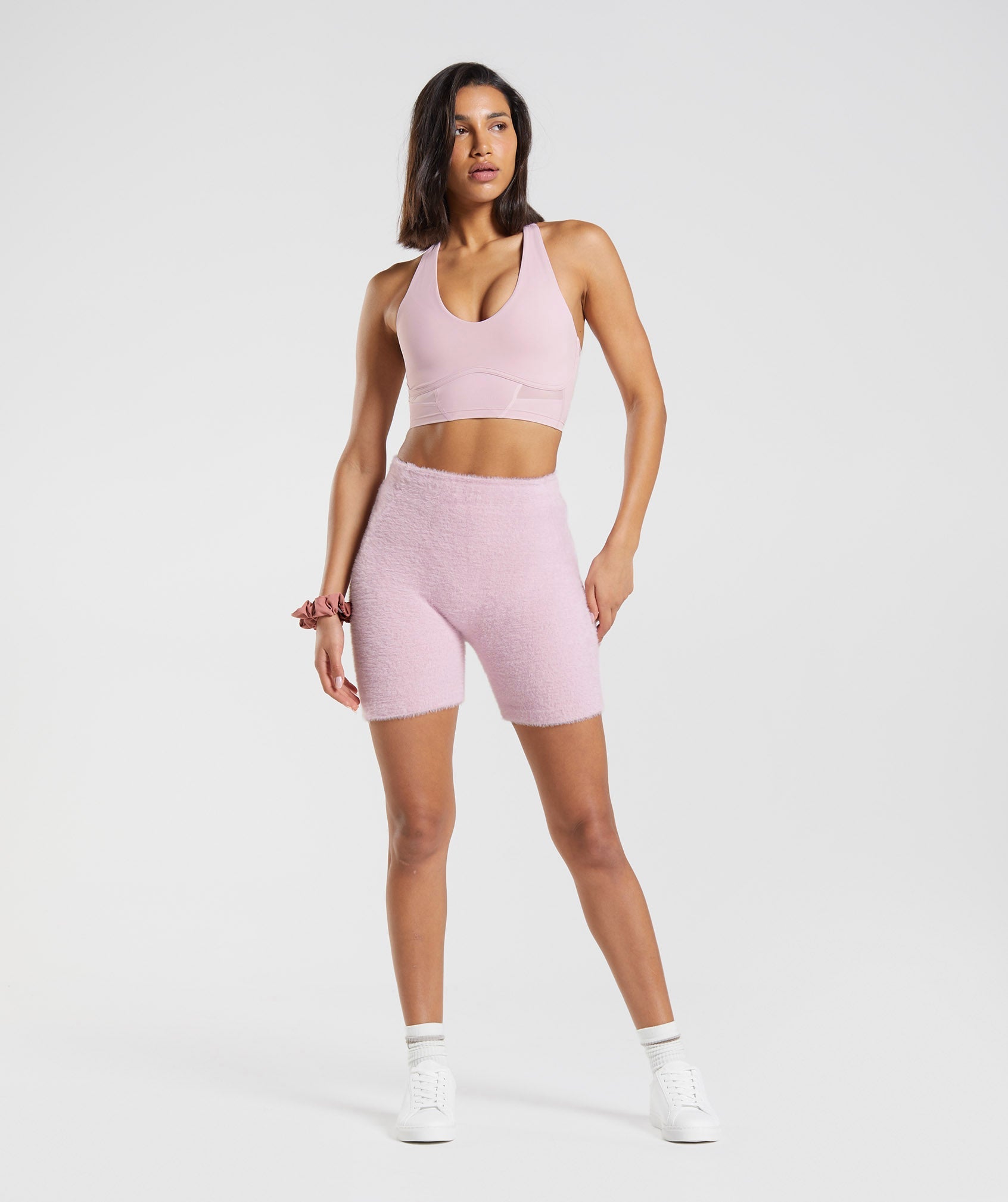 Gymshark Whitney Eyelash Knit Shorts - Pressed Petal Pink