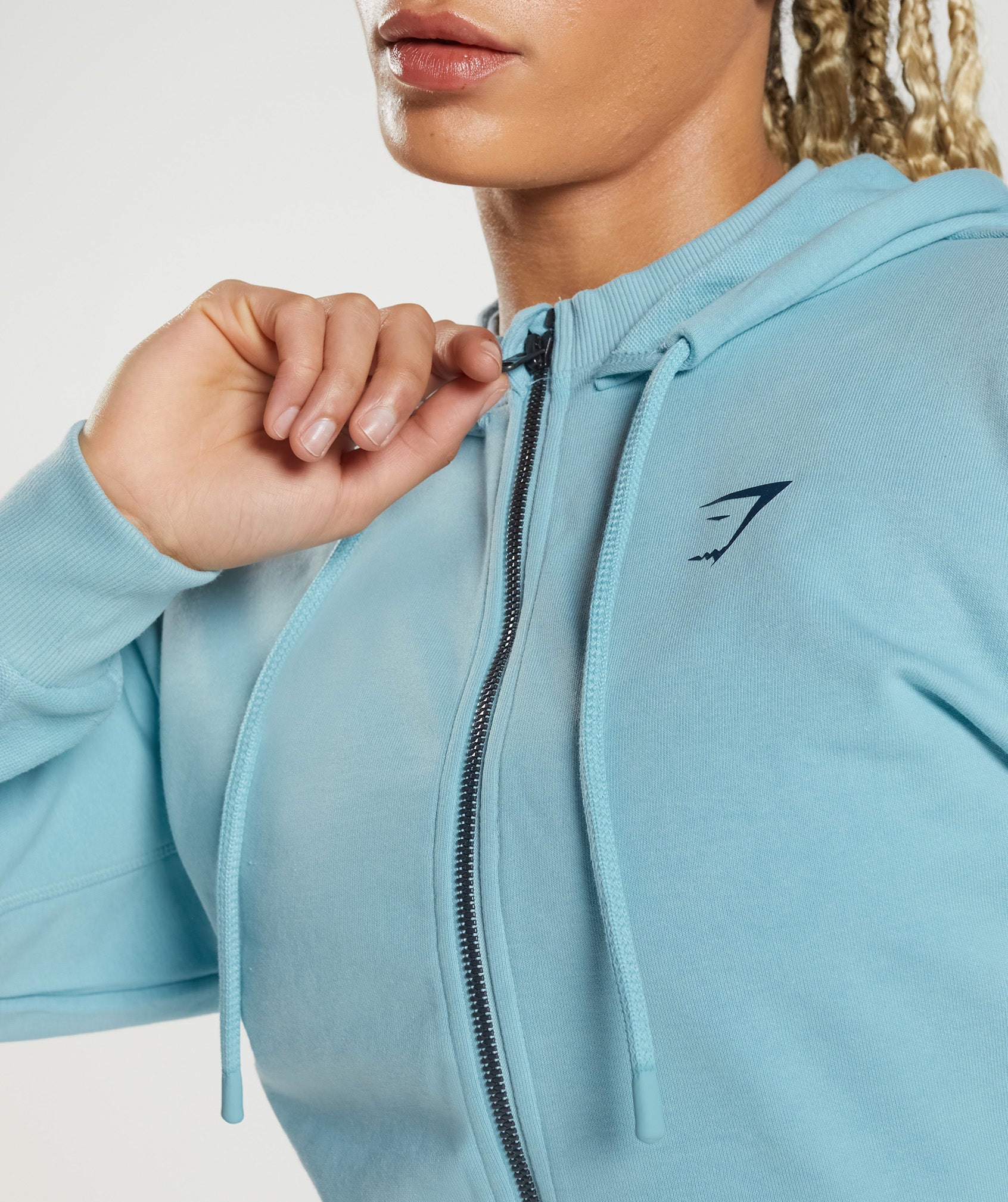 Gymshark GS Power Cropped Zip Hoodie - Black