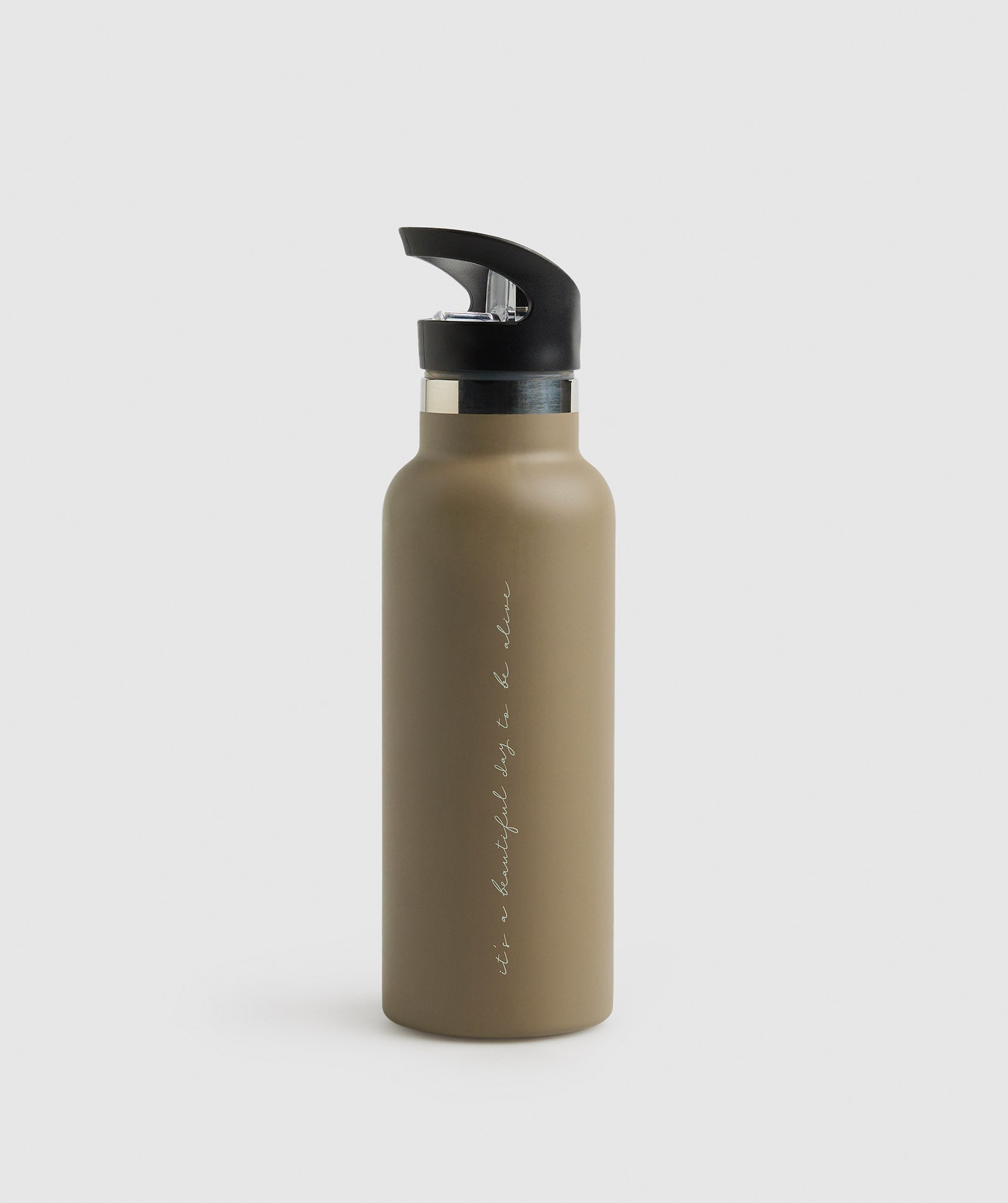 Whitney Flip Straw Water Bottle in Cement Brown - view 1