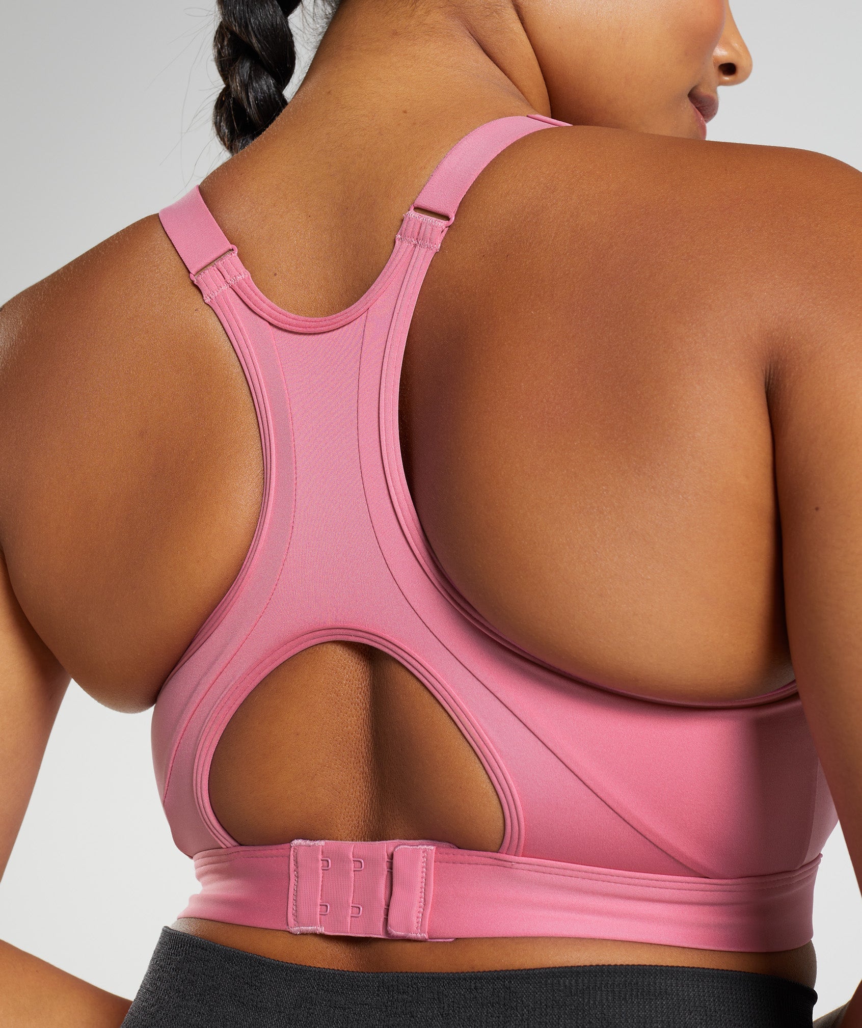 High Neck High Support Sports Bra, B/C-E/F in Bloom Pink - view 4