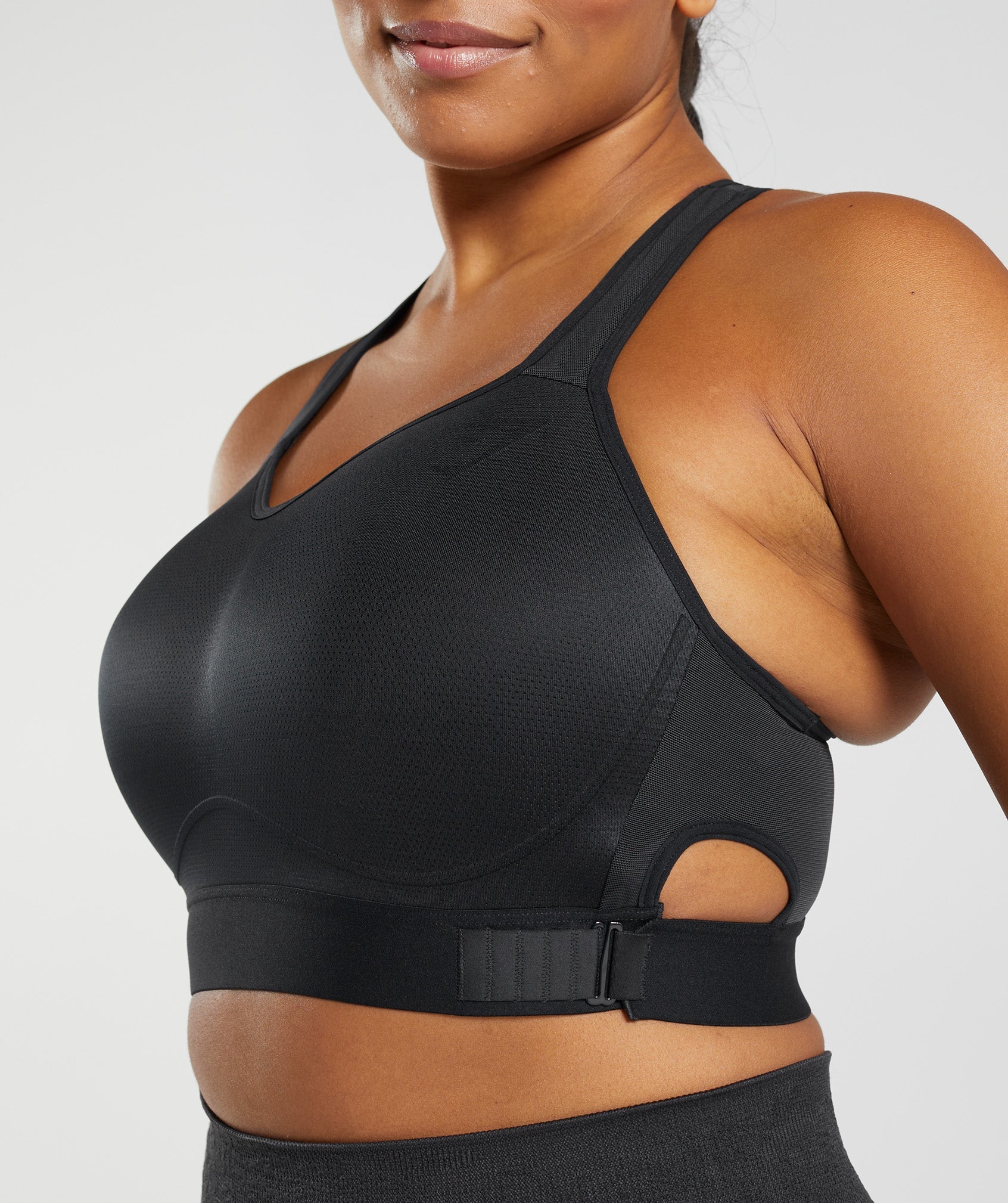 Plus Size Racer Back Sports Bra - Black