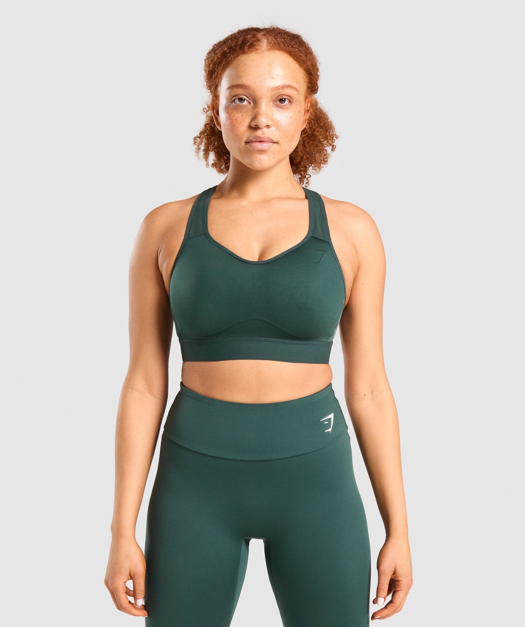 Lightweight High Support Sports Bra in Dark Green - view 1