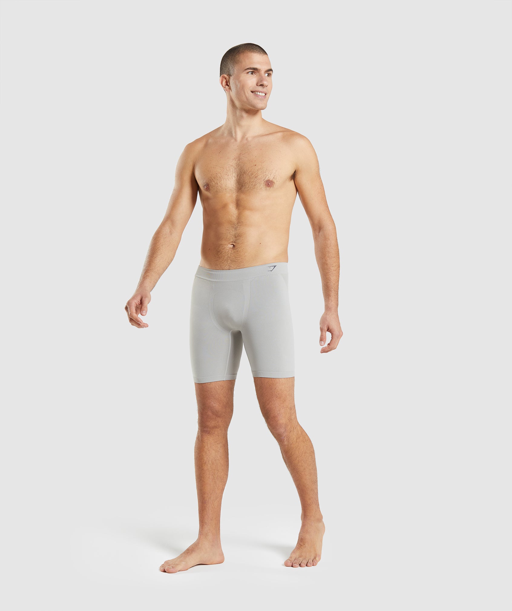 Gymshark Hybrid Boxer - Taupe Grey/Onyx Grey