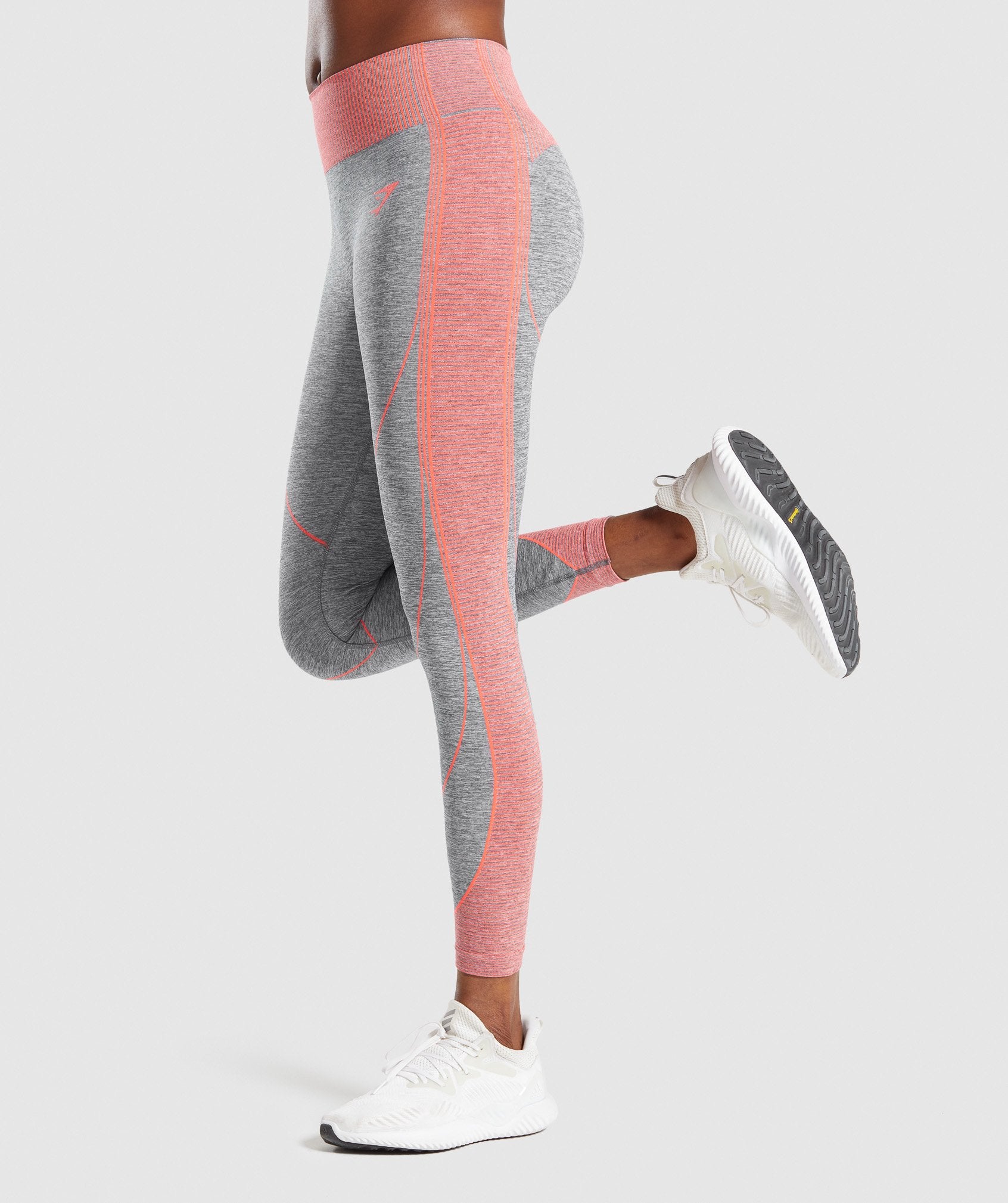 Hyper Amplify Leggings in Charcoal Marl/Coral - view 5