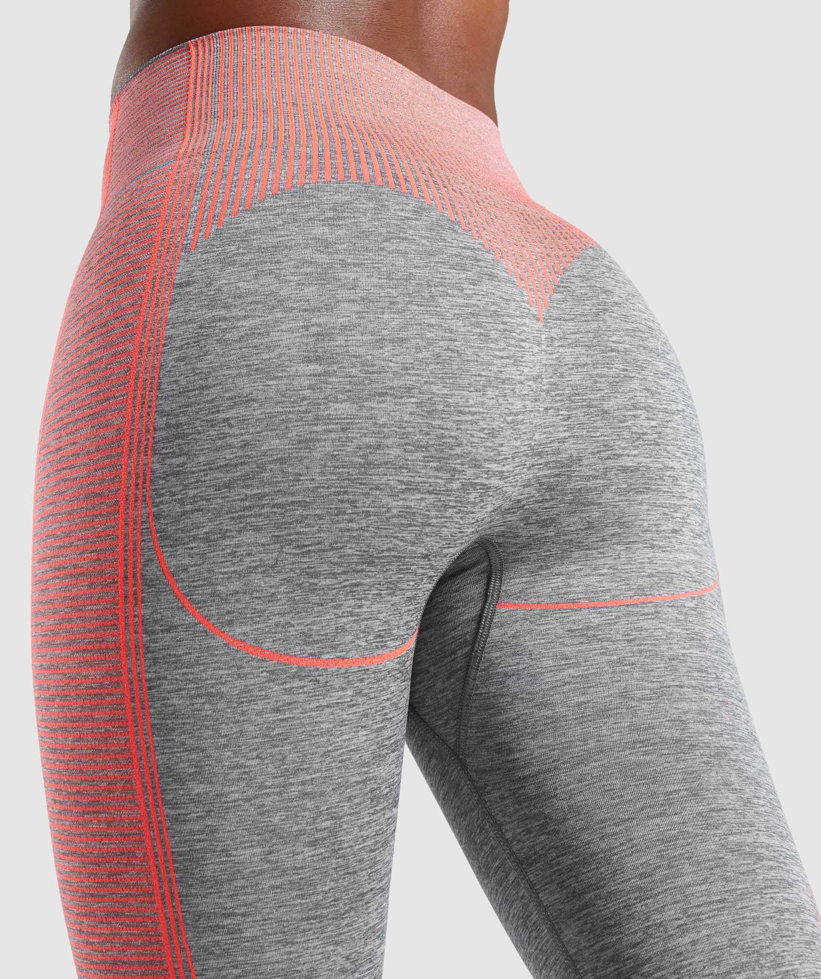 Hyper Amplify Leggings in Charcoal Marl/Coral - view 7
