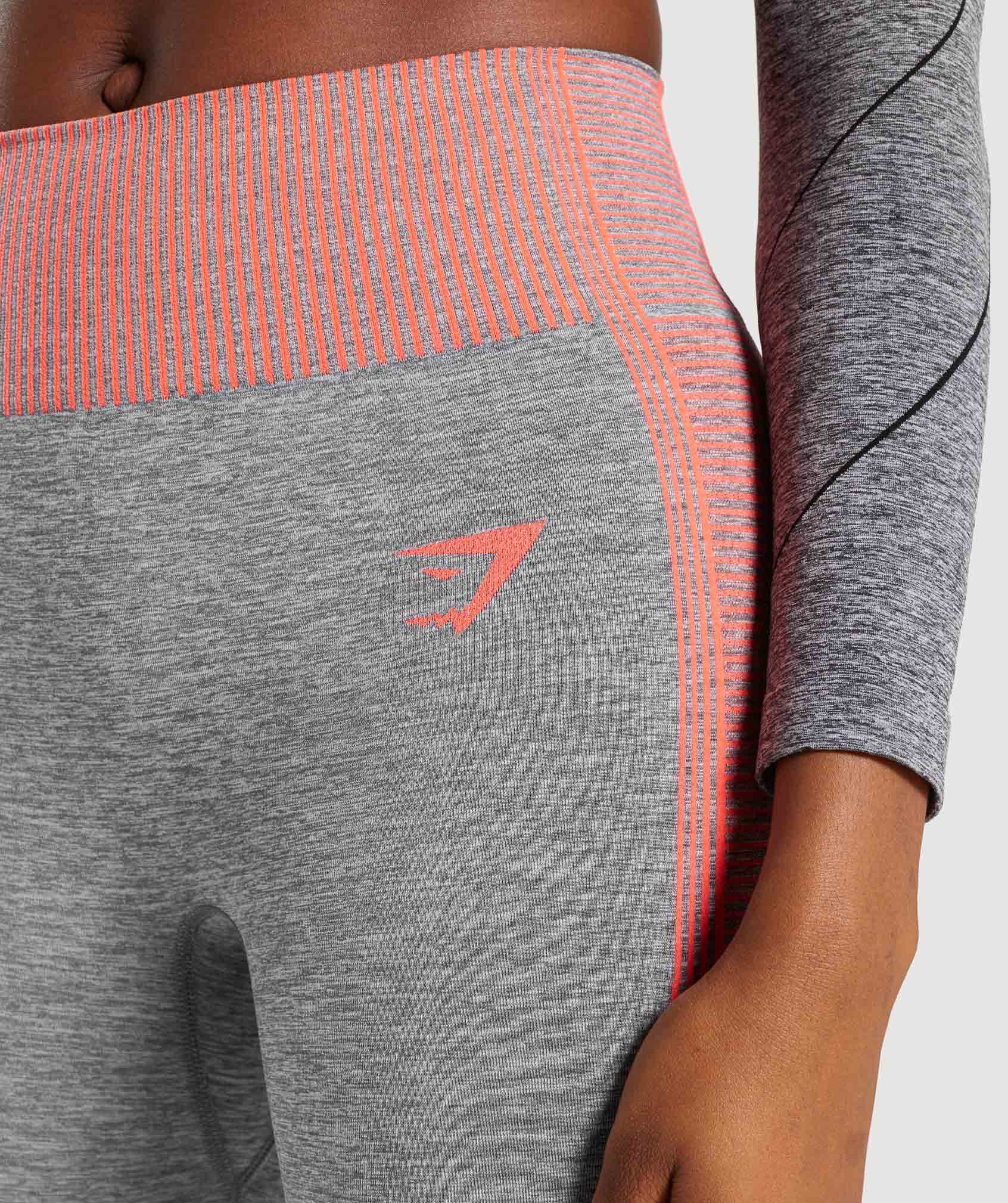 Hyper Amplify Leggings in Charcoal Marl/Coral