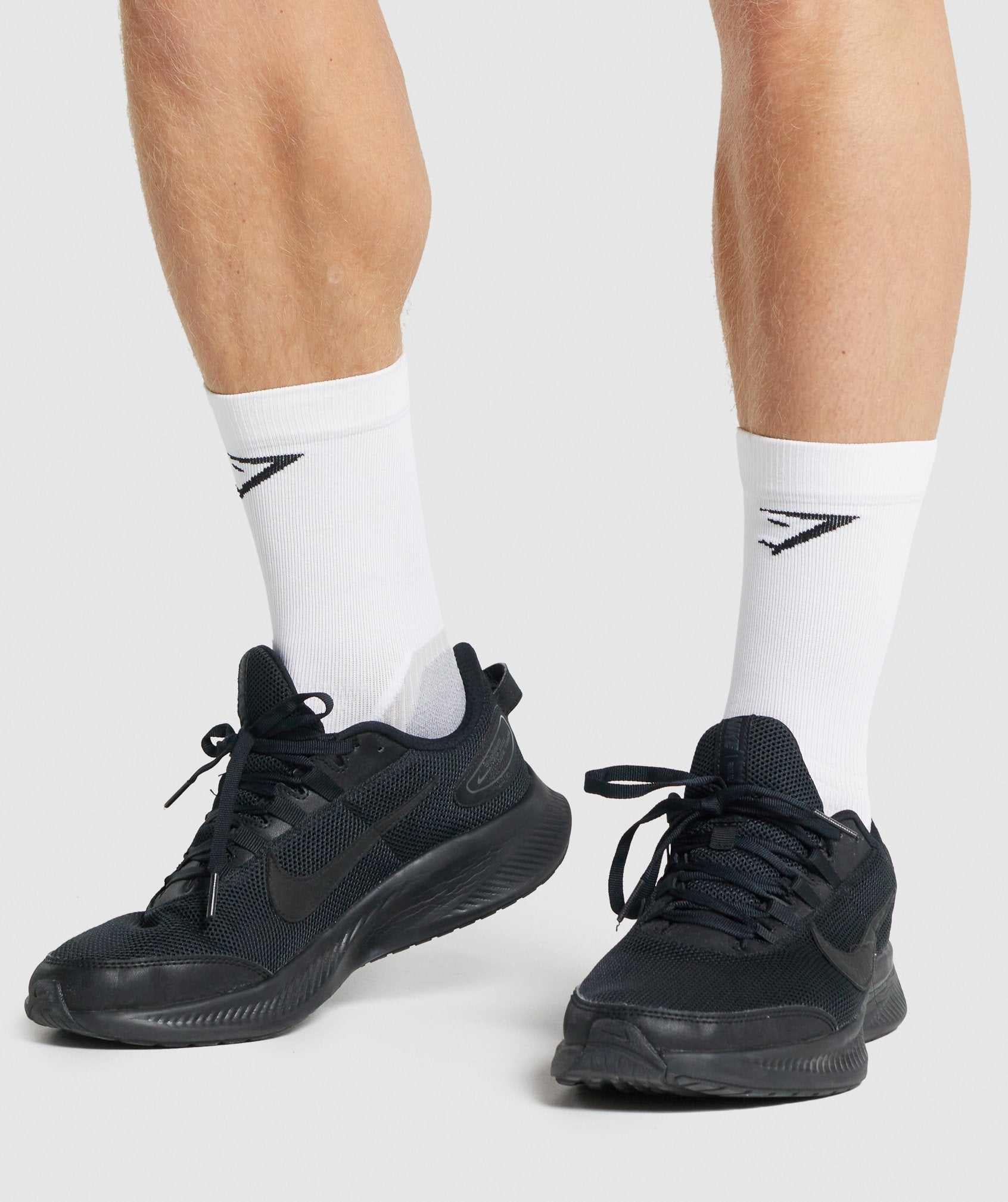 Lightweight Running Crew Socks in White - view 6