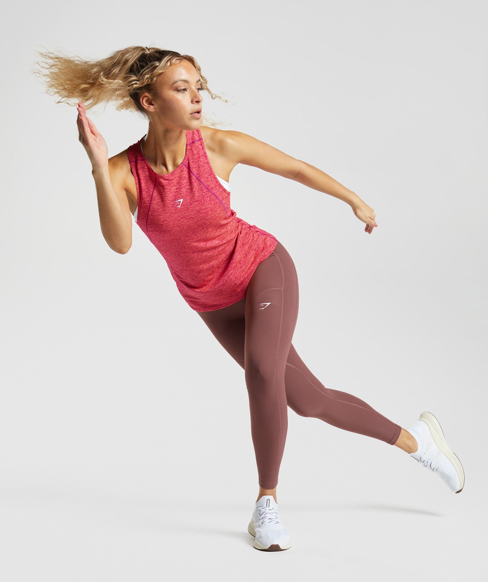 Running Tank in Magenta Pink/Fluo Bold Pink Marl - view 4