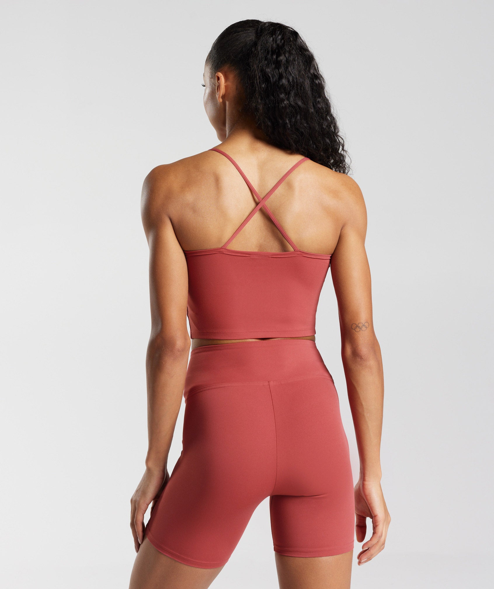 Gymshark Strappy Crop Cami Tank - Pomegranate Red