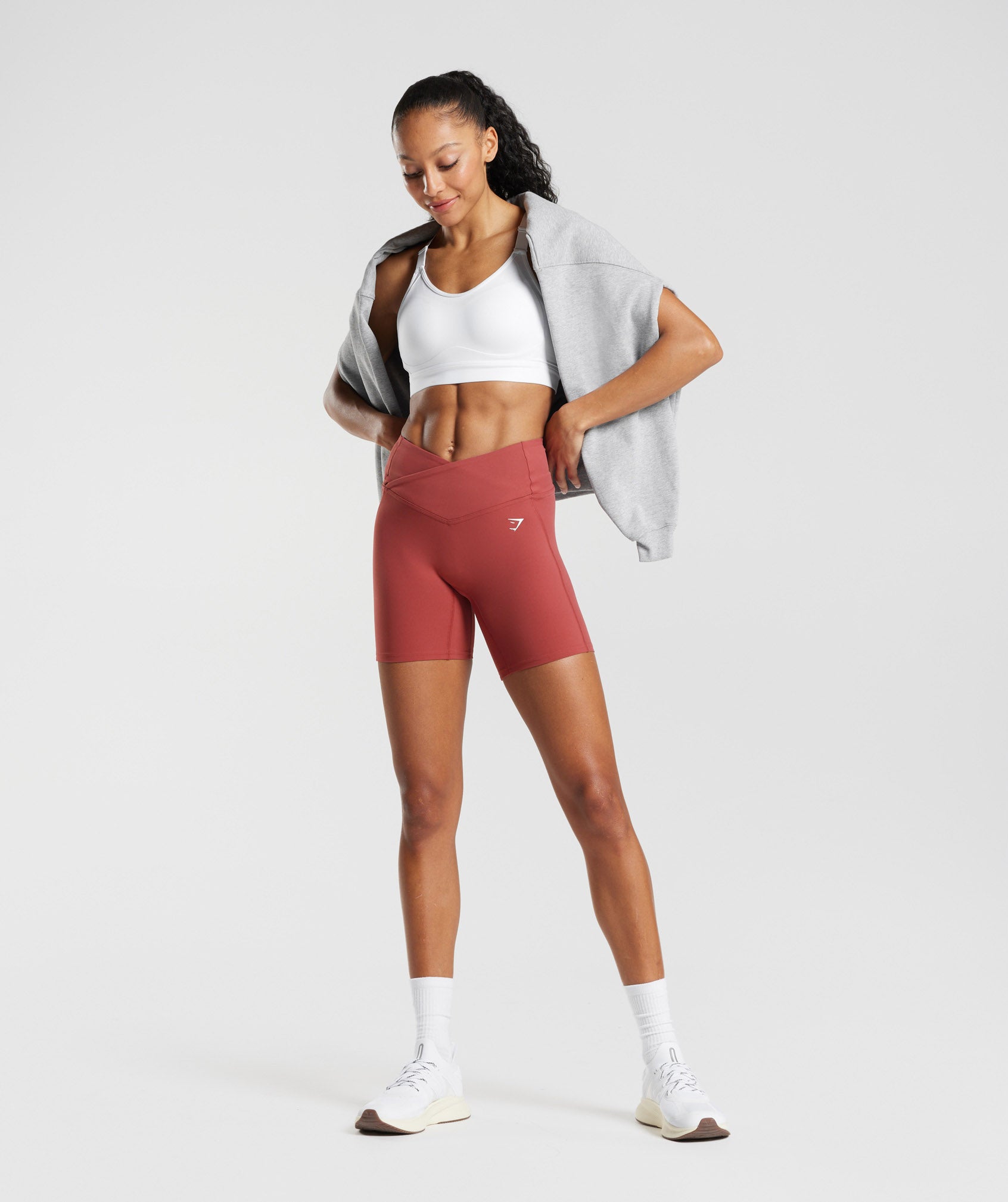 Gymshark Ruched Sports Bra - Pomegranate Red