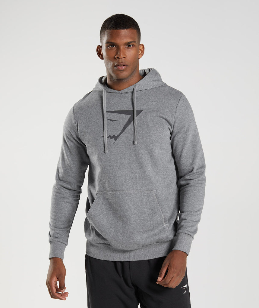 Gymshark Sharkhead Infill Hoodie - Charcoal Grey Marl | Gymshark