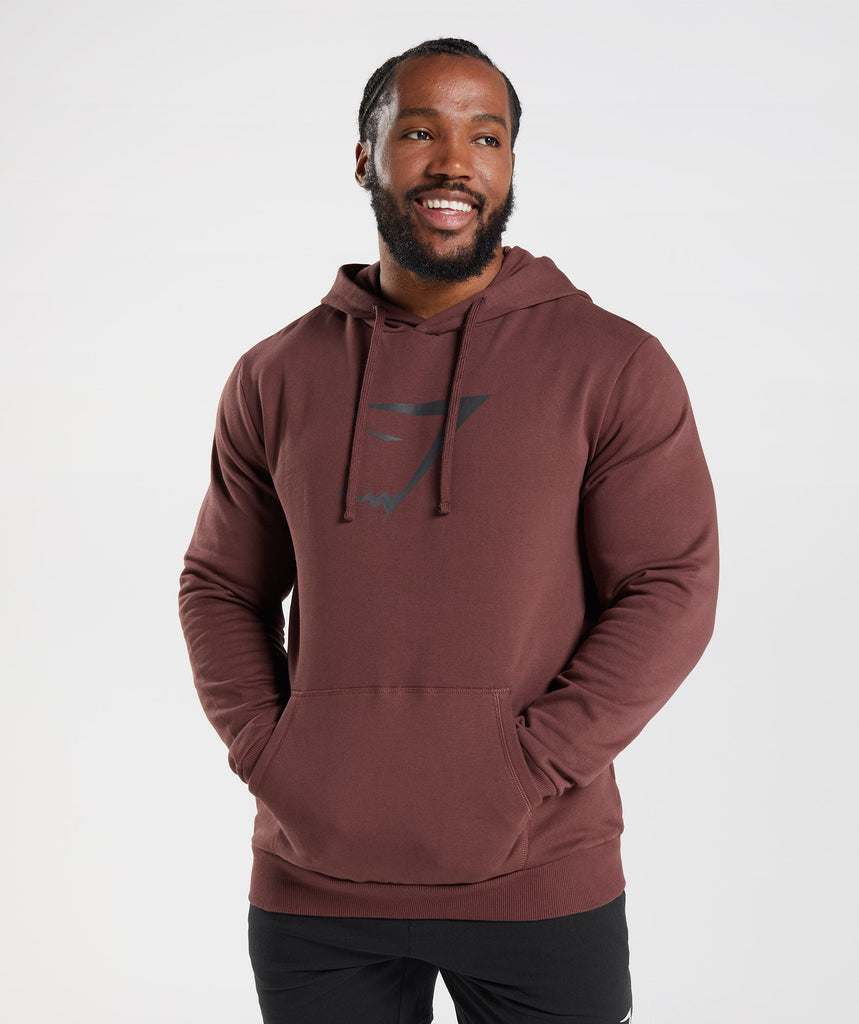 Gymshark Sharkhead Infill Hoodie - Cherry Brown | Gymshark