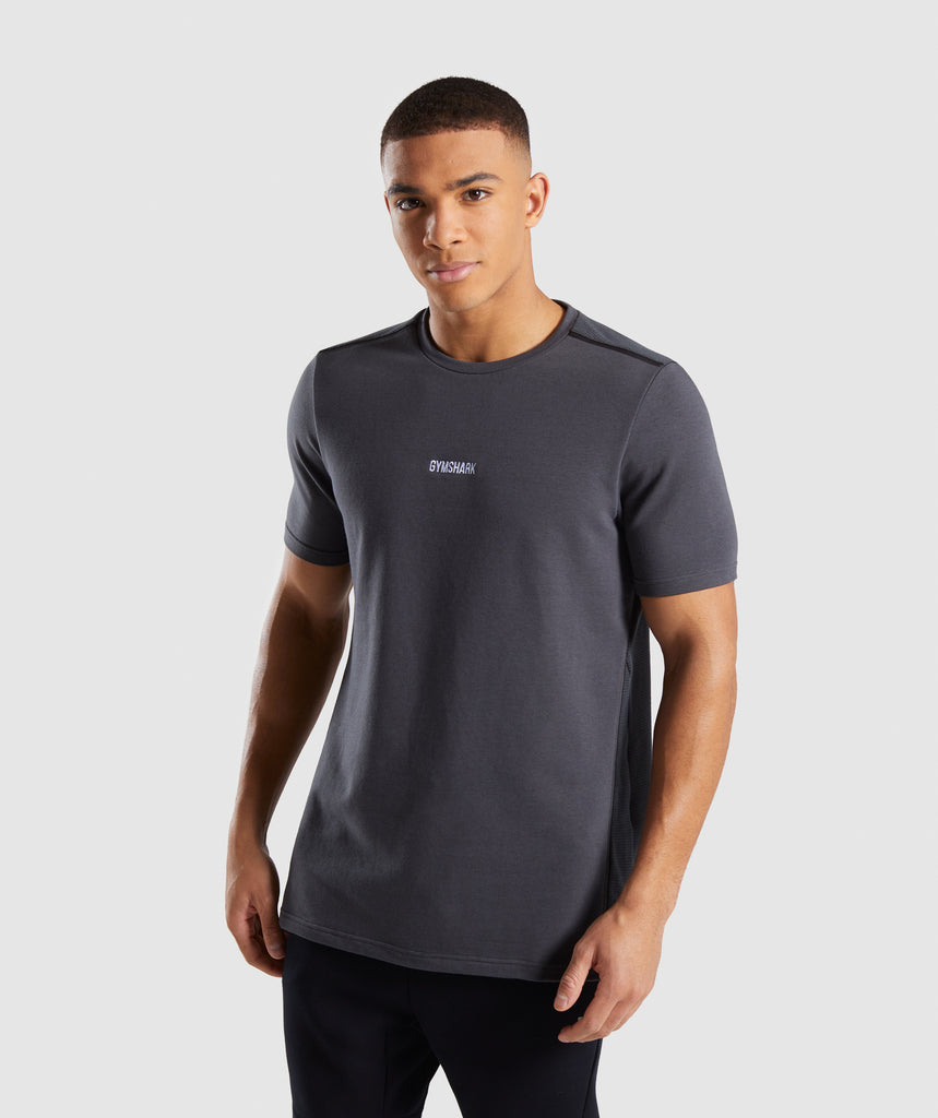 Gymshark Jacquard Back T-Shirt - Charcoal Marl | Gymshark