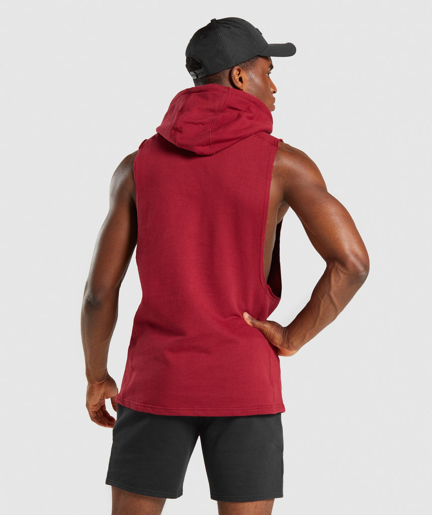 Gymshark Legacy Drop Armhole Hoodie - Burgundy | Gymshark