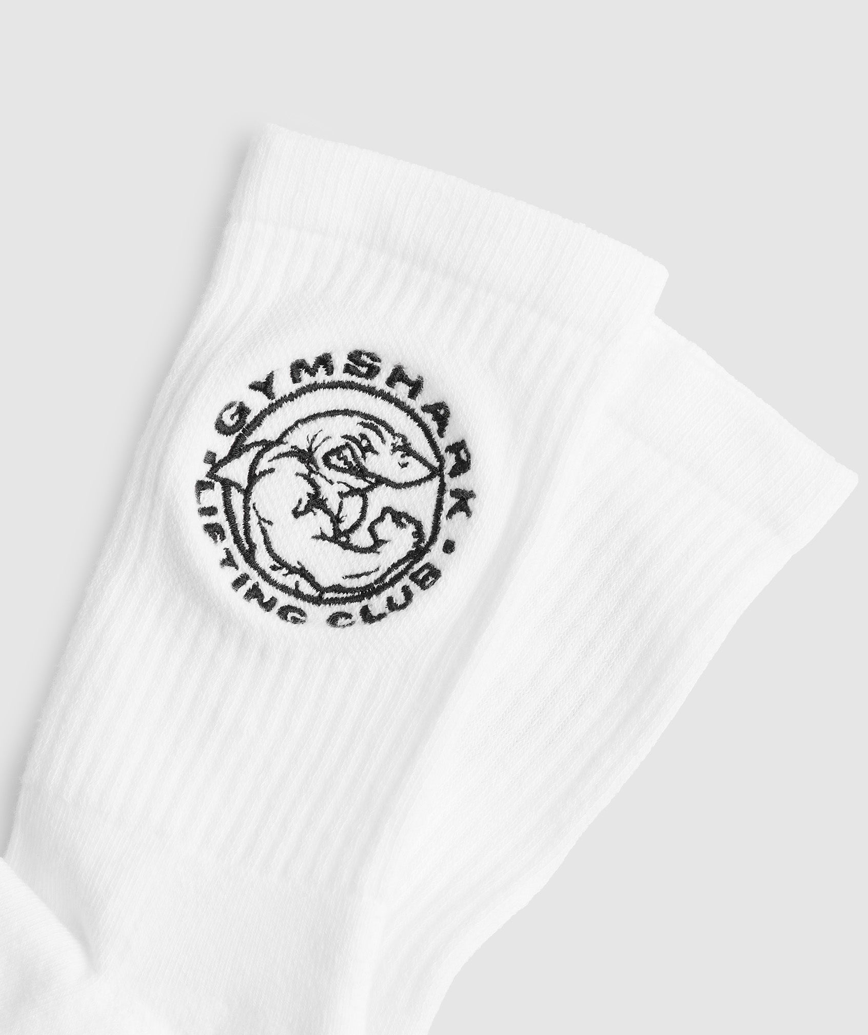 Gymshark Sets and Reps 3pk Crew Socks - White/Winter Olive/Black