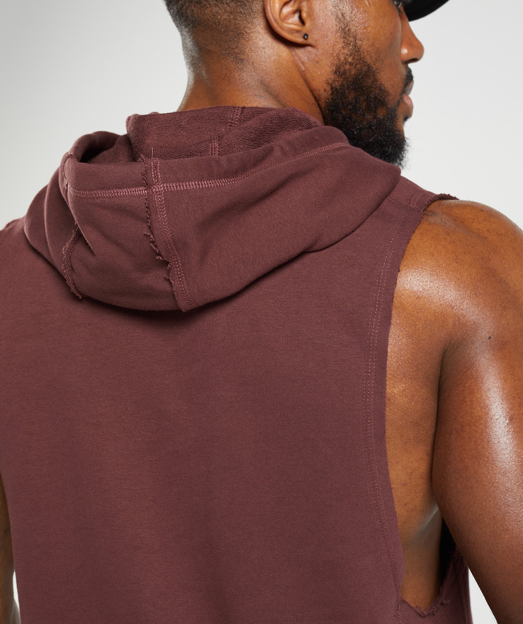 Legacy Drop Arm Hoodie in Cherry Brown - view 5