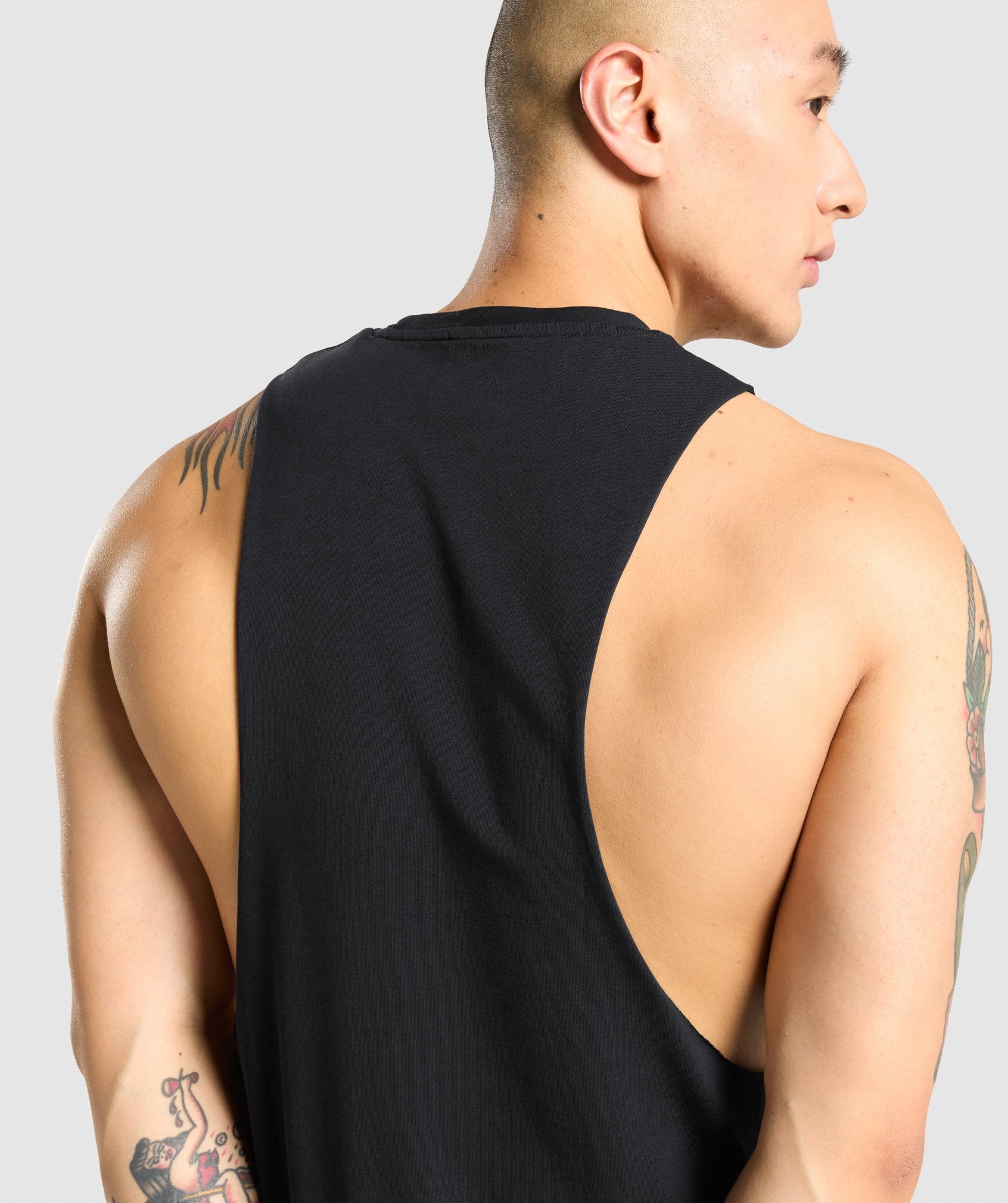 Gymshark Legacy Drop Arm Tank - Black/Black