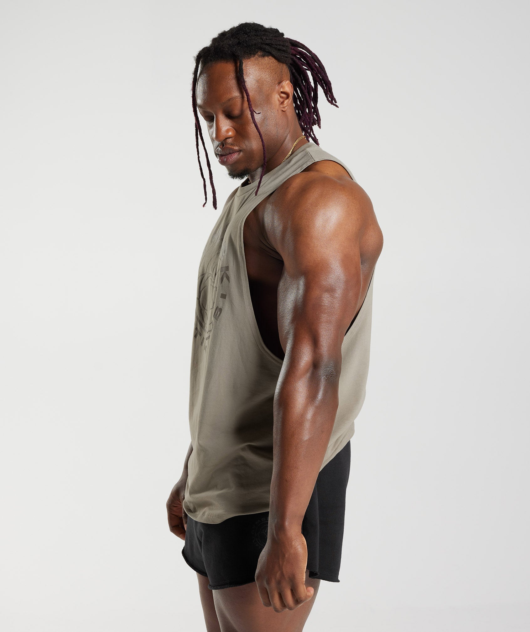 Legacy Drop Arm Tank in Ecru Brown - view 5