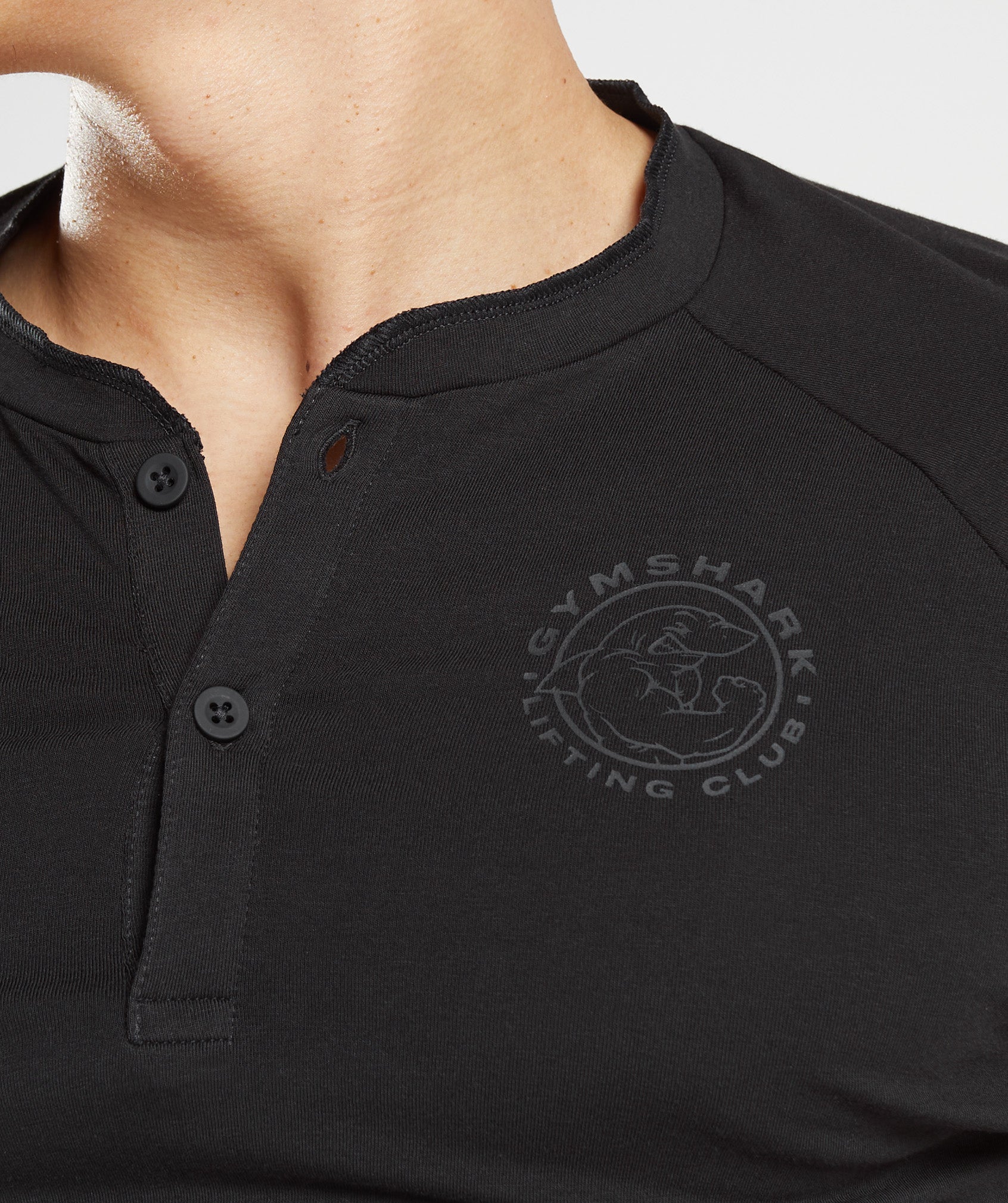 Legacy Henley Top in Black - view 5