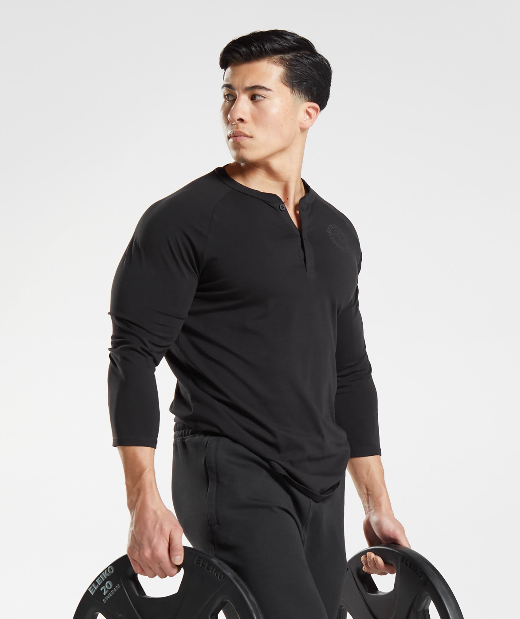 Legacy Henley Top in Black - view 1