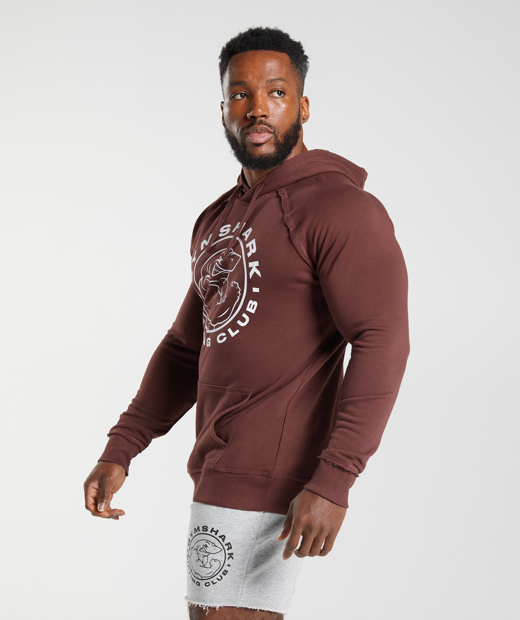 Gymshark Crest Hoodie - Cherry Brown