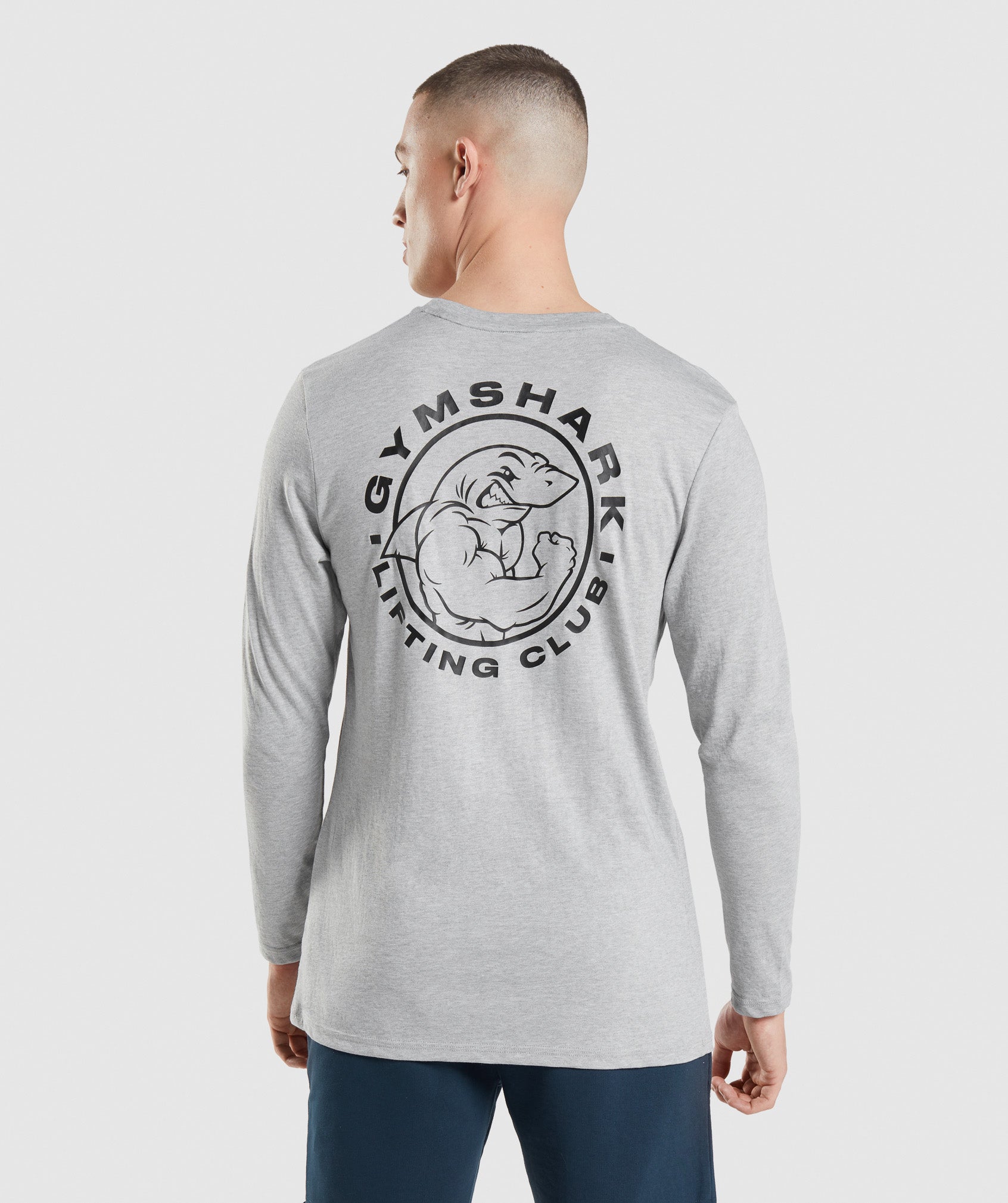 Legacy Long Sleeve T-Shirt in Light Grey Core Marl - view 2