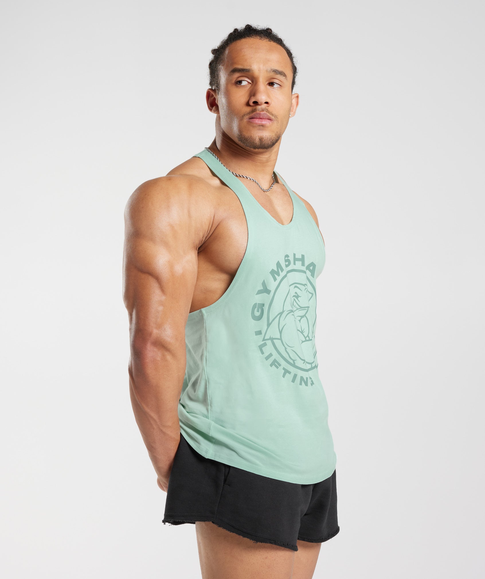 Gymshark Legacy Stringer - Aqua Green