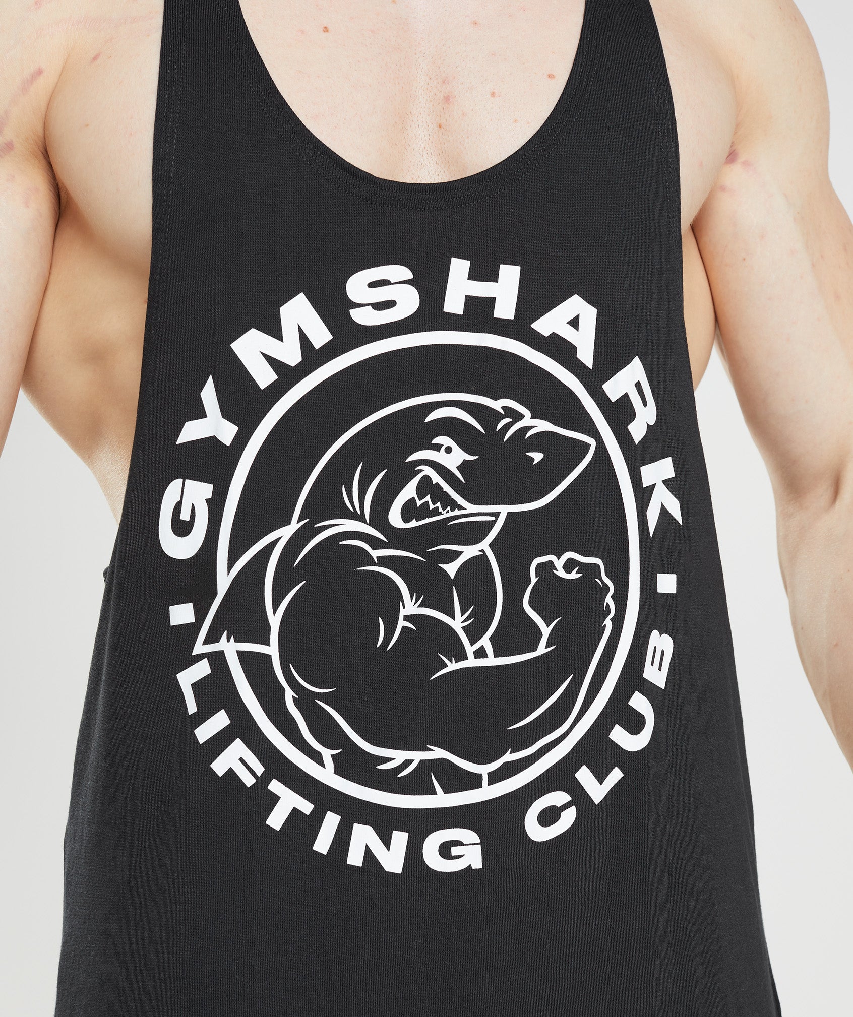 The Legacy Stringer, Smokey Grey. Worn by Gymshark Athlete, David