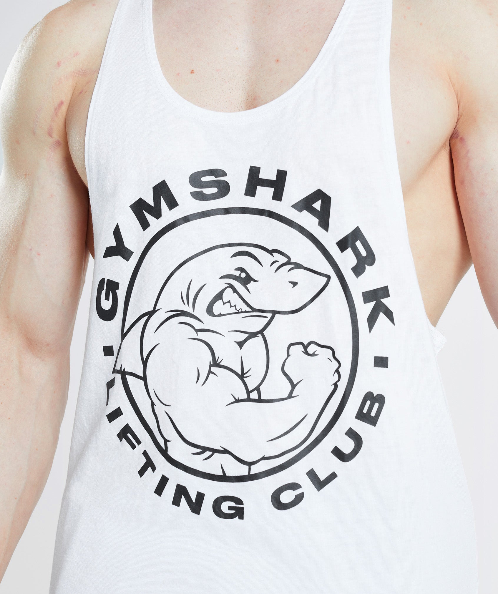 Gymshark React Stringer - White  Gymshark, Slim fit, Get the job