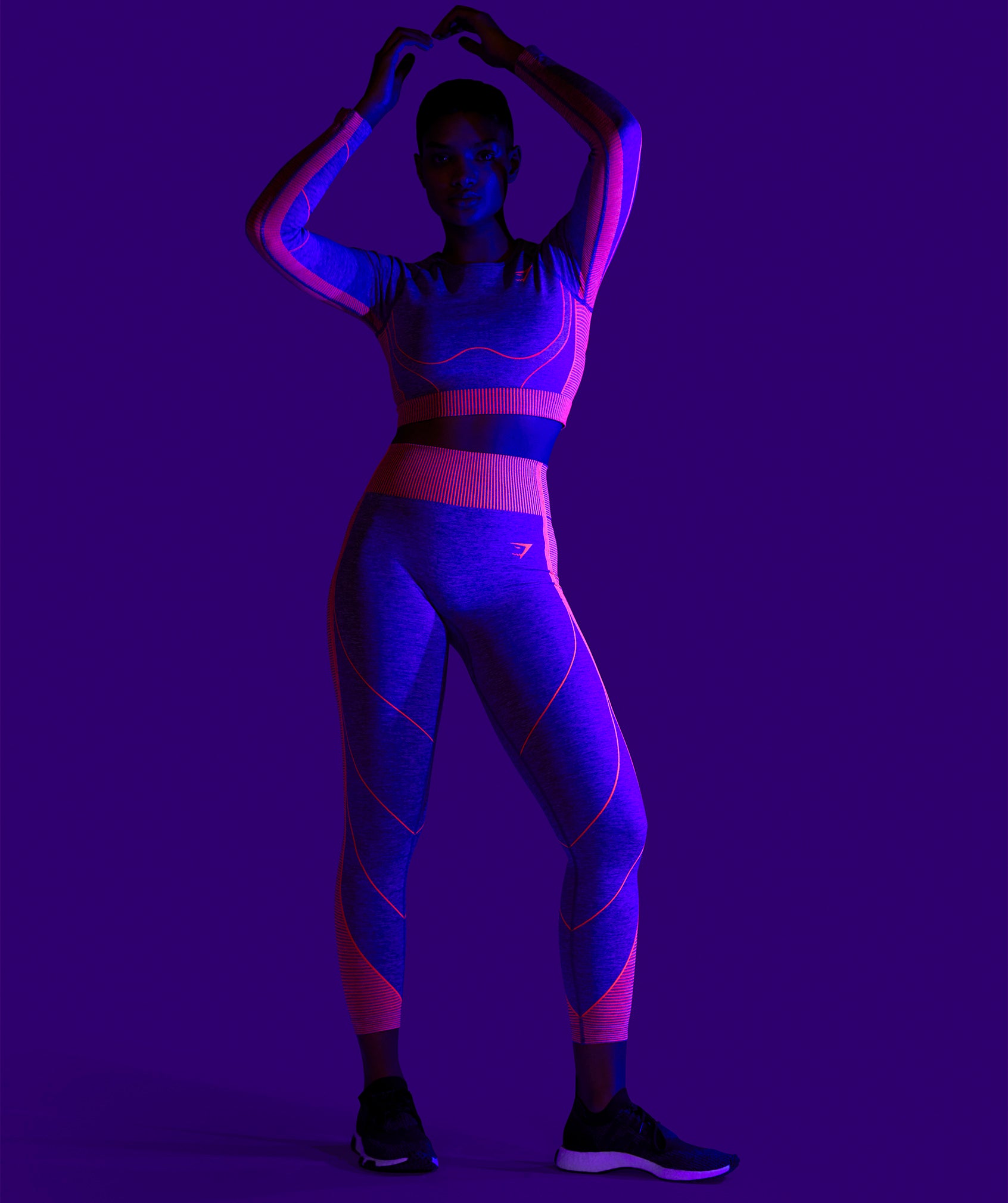 Neon UV Purple Leggings (XL) [Apparel] at  Women's Clothing store