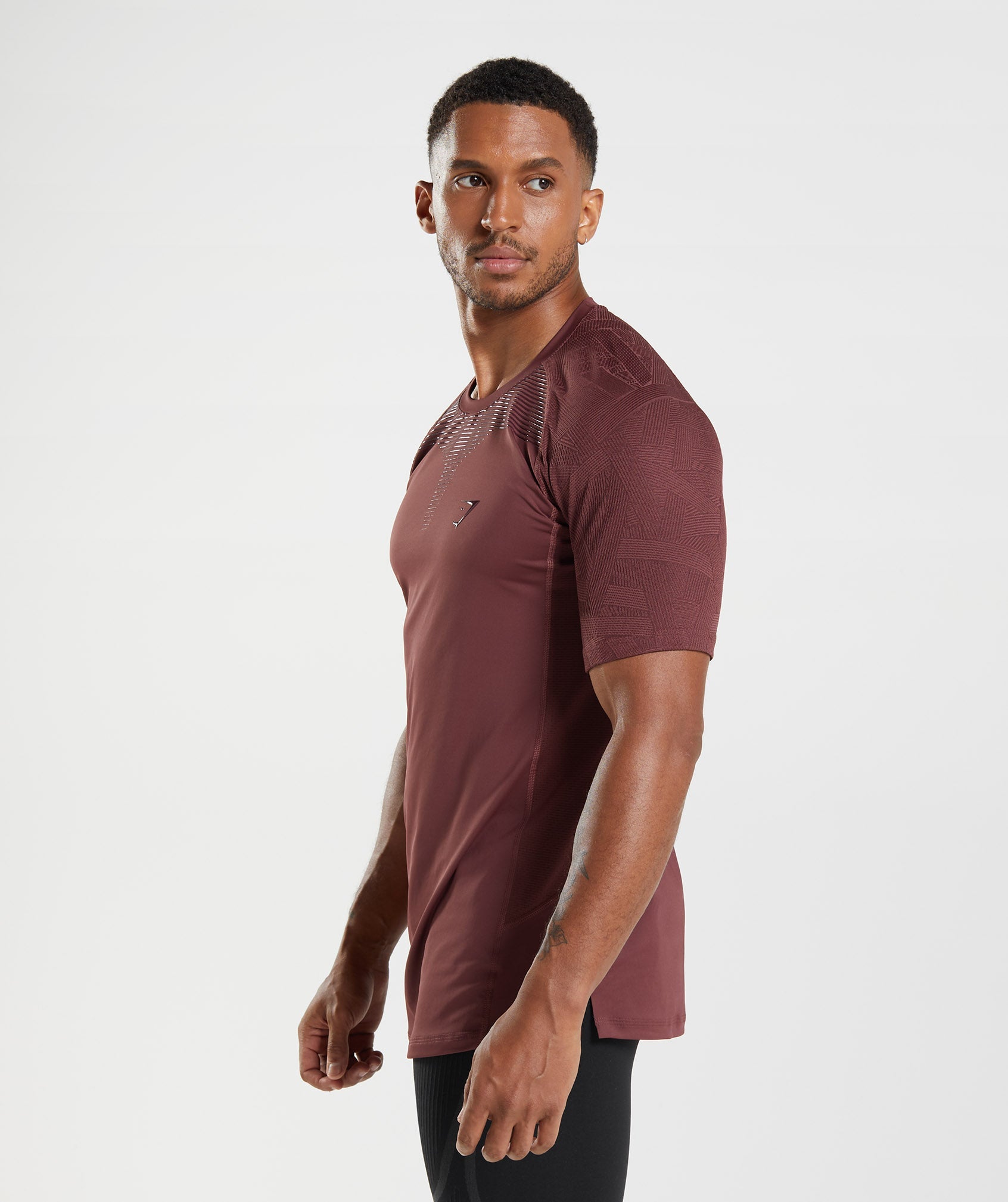 Gymshark Geo Seamless T-Shirt - Ignite Orange/Zesty Red