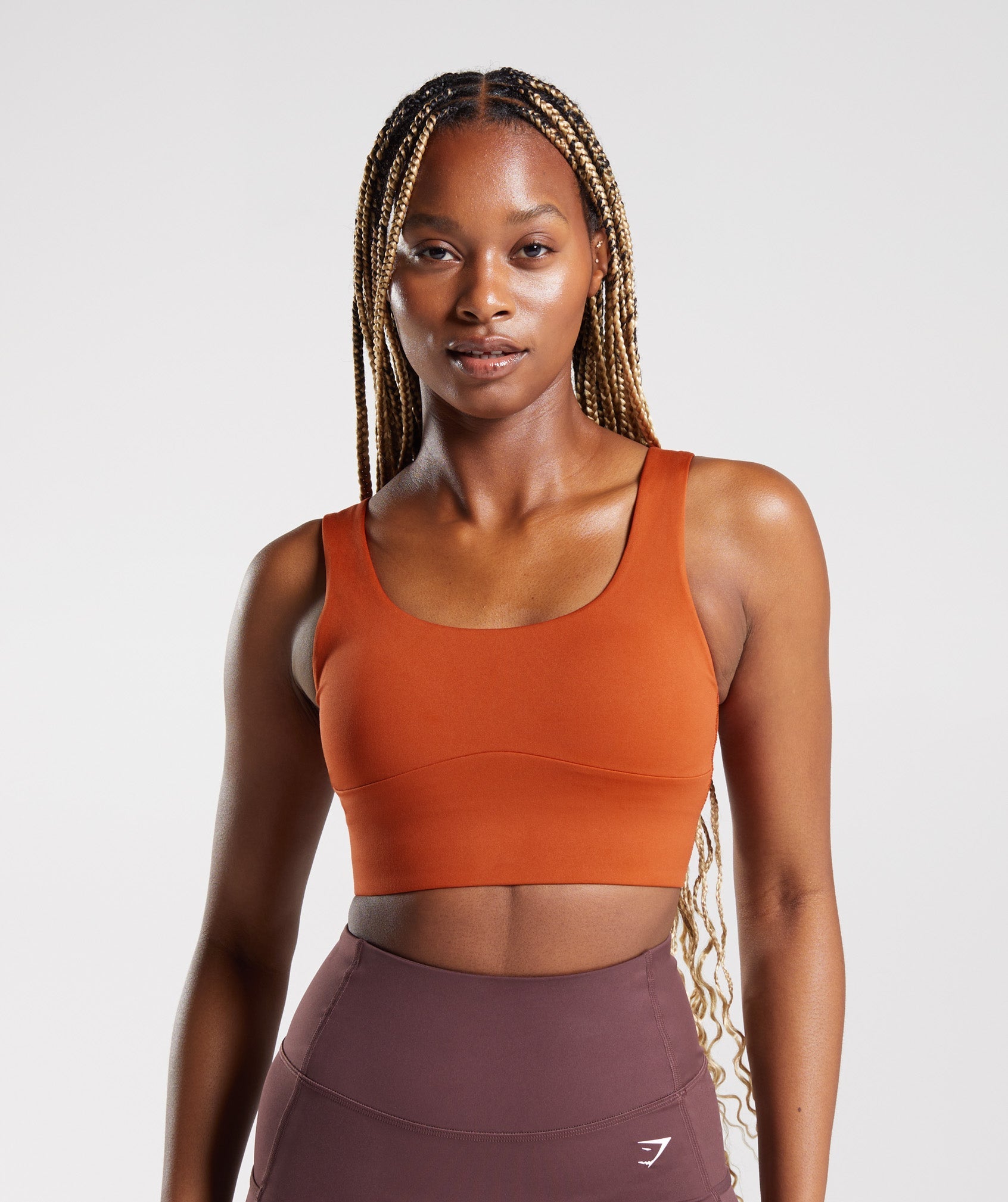 Gymshark Longline Sports Bra - Fog Green