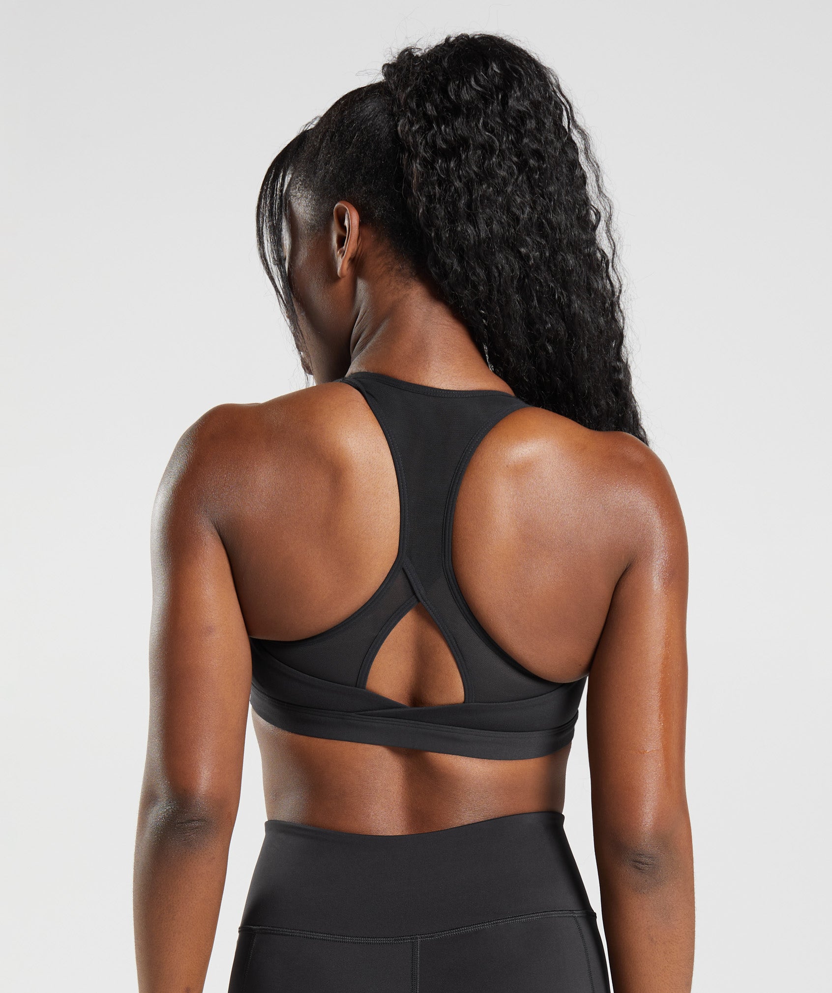 1pc Sports Bra For Women, With Wide Non-removable Shoulder Straps,  Detachable Hooks On The Back With Three Rows, High-intensity Anti-shock  Mesh Material, Vest Style, Backless, Hook And Eye Closure