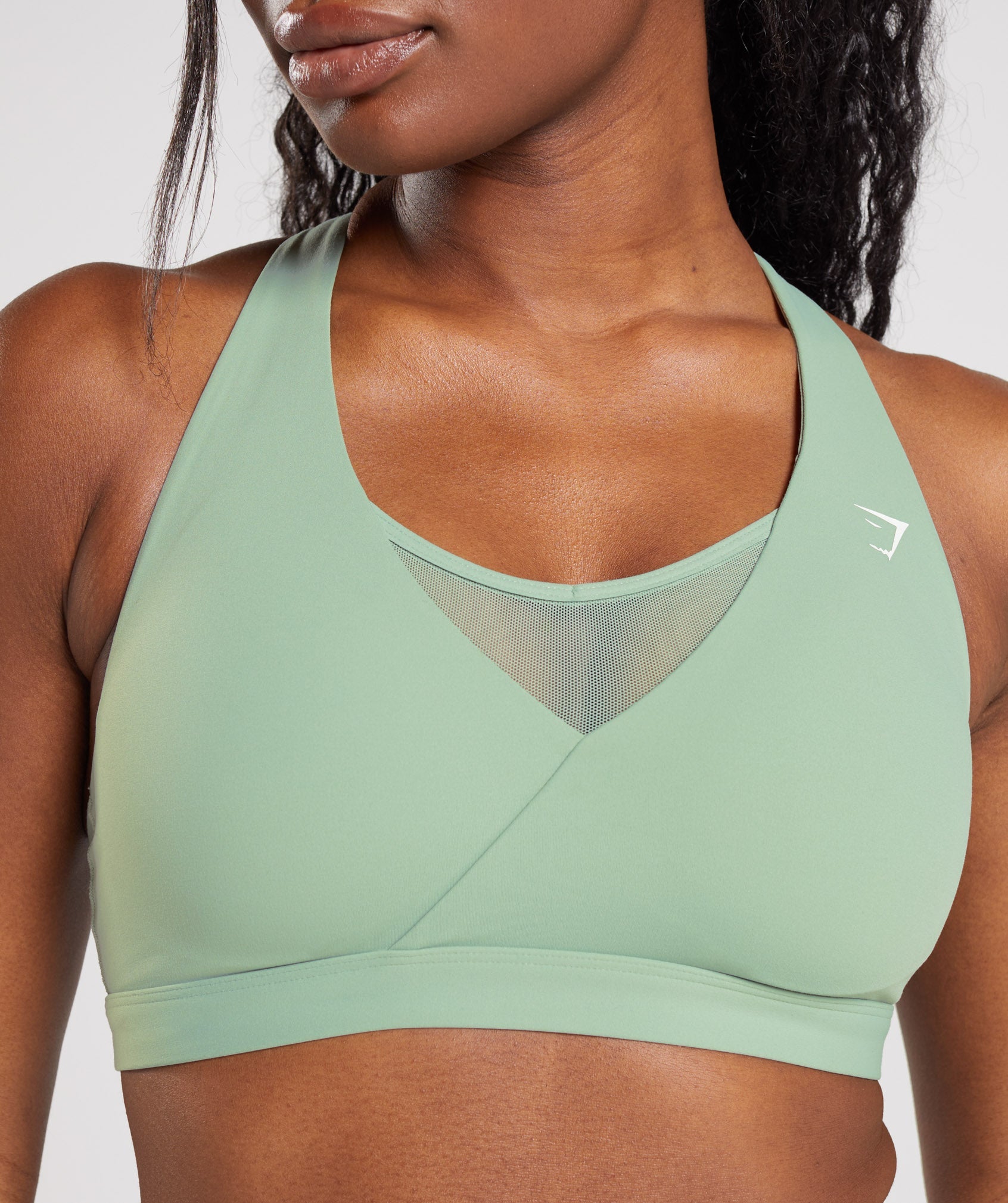 Gymshark Ruched Sports Bra - Light Sage Green - Extra Extra Large