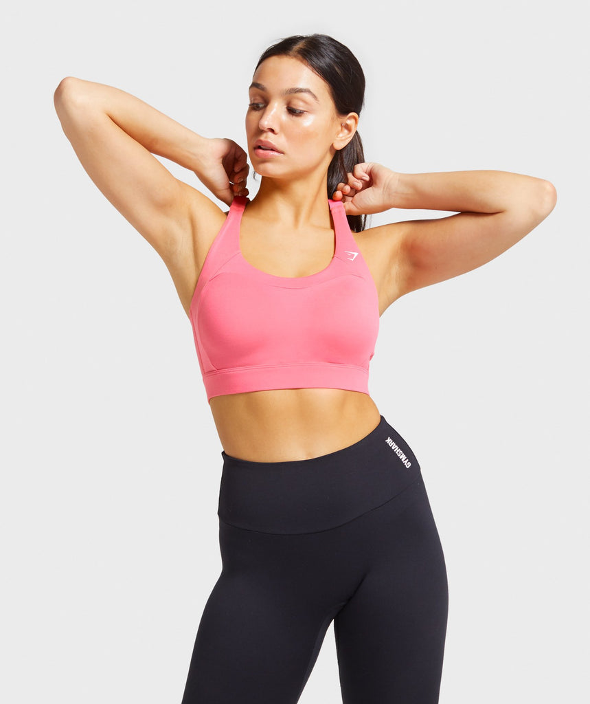 Download Gymshark Racer Back Training Sports Bra - Pink | Women's ...