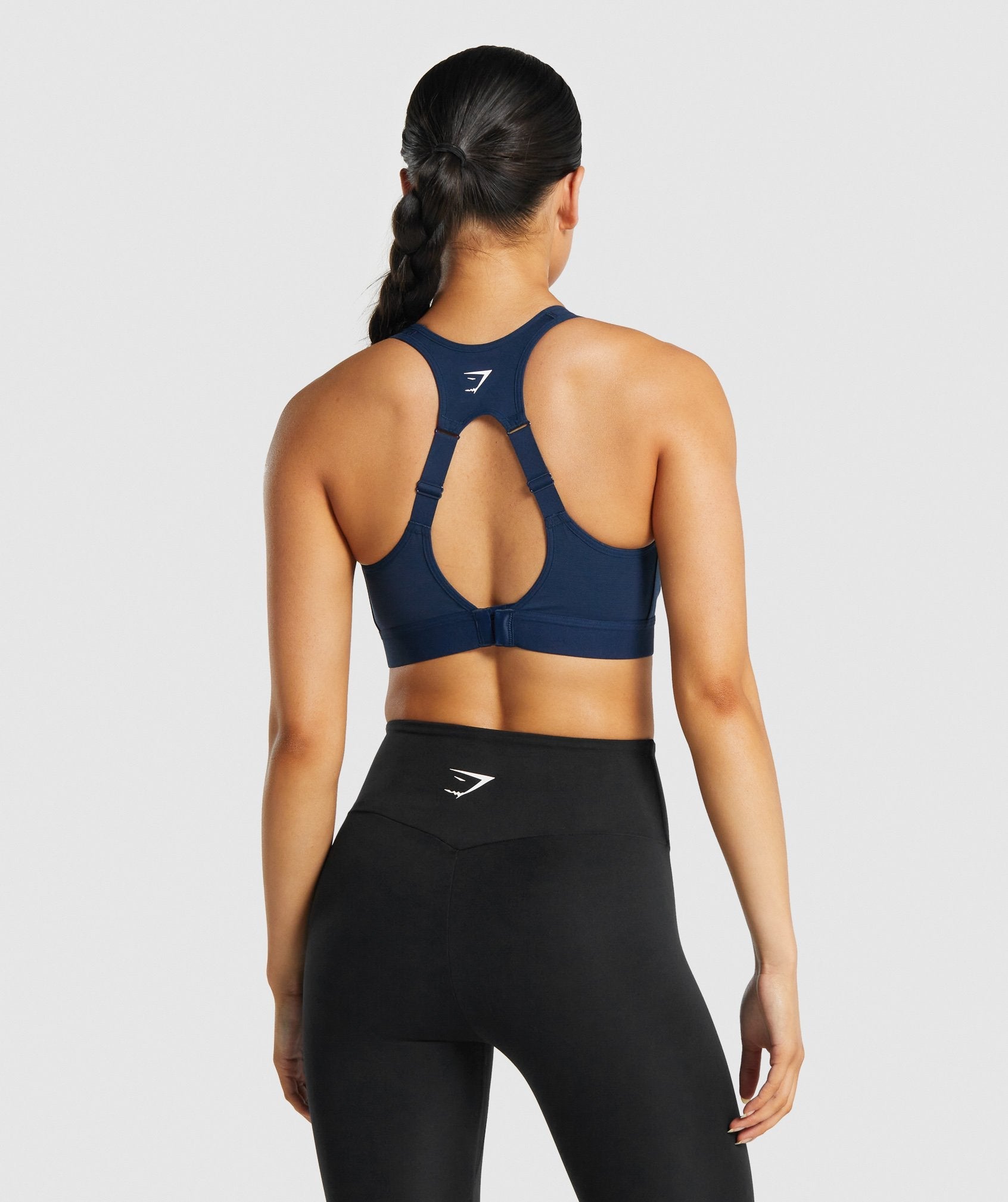 Open Back Sports Bra in Navy - view 2