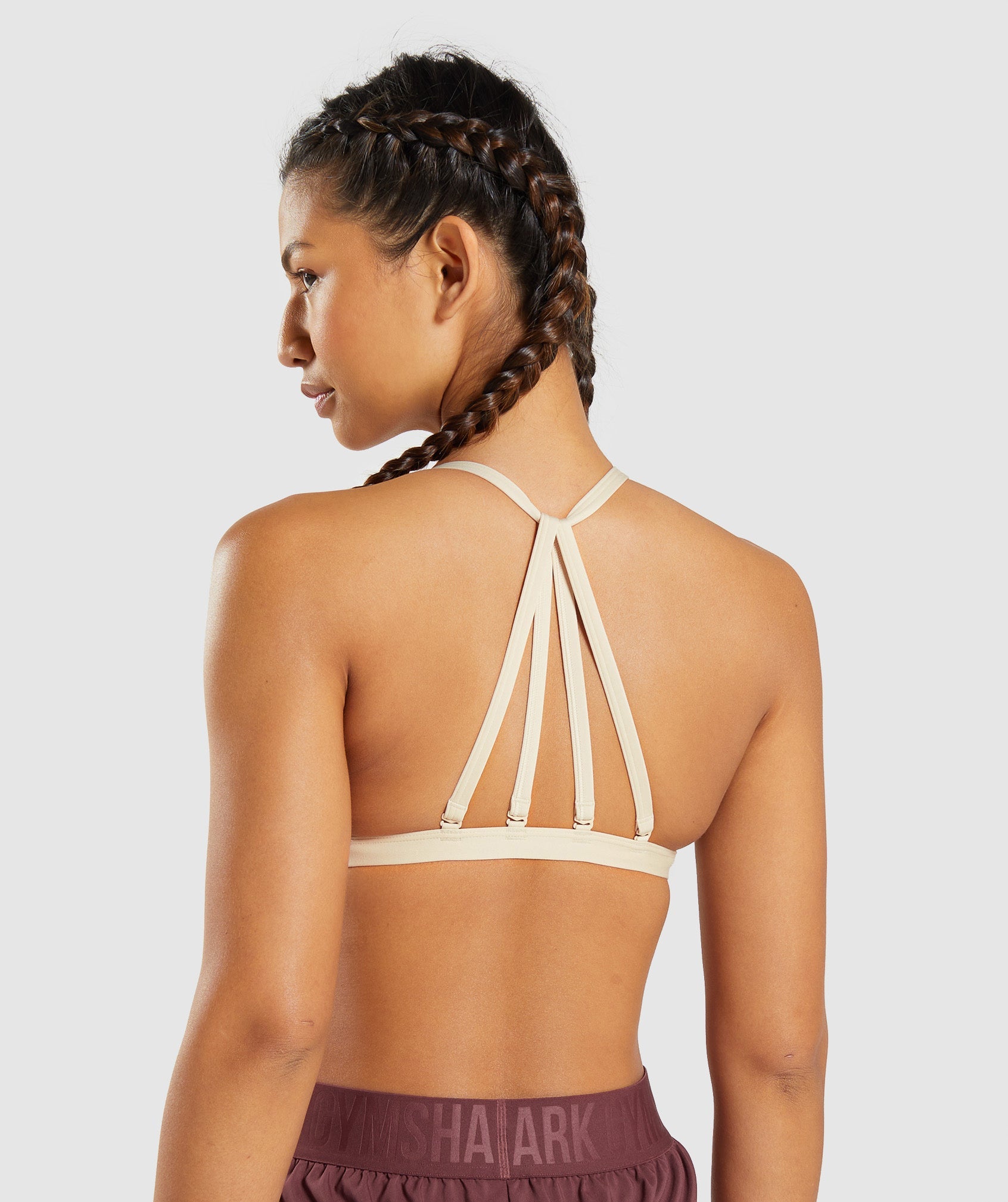 Gymshark Minimal Sports Bra - Vanilla Brown