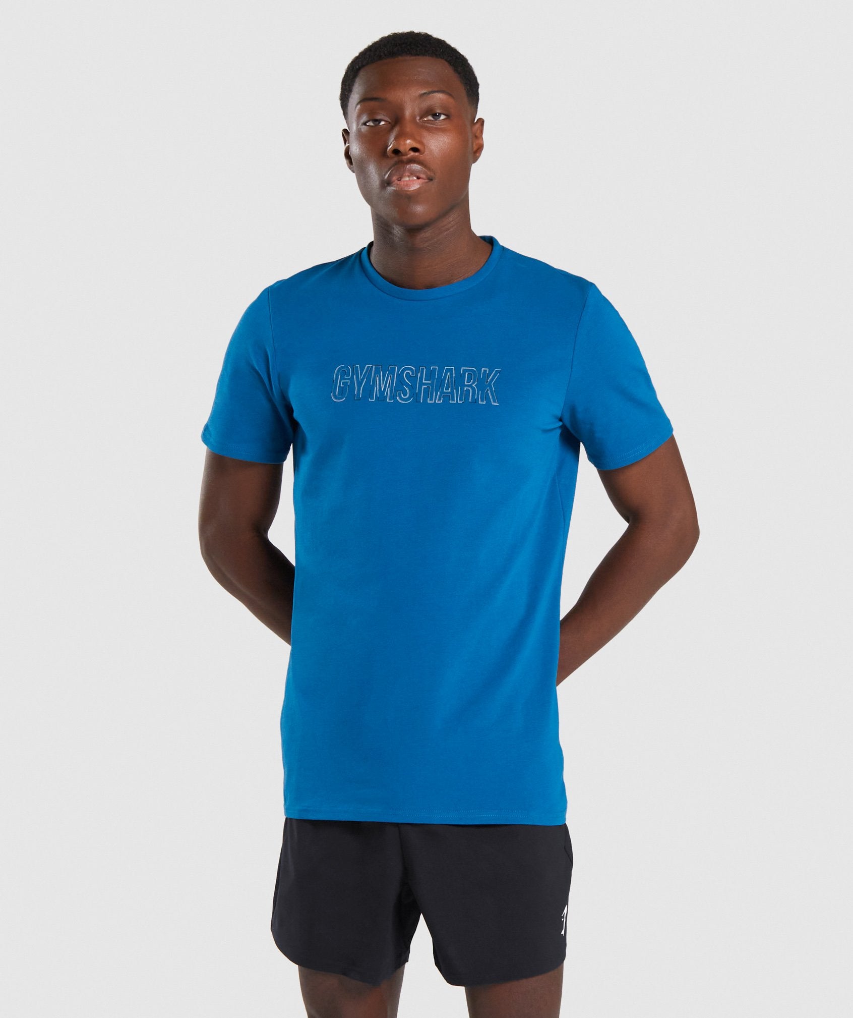 Gymshark Outline T-shirt- Teal | Gymshark