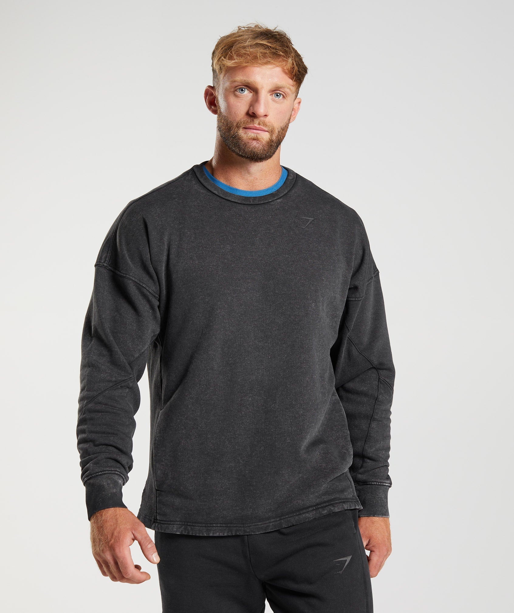 Gymshark Heritage Washed Crew - Fog Purple