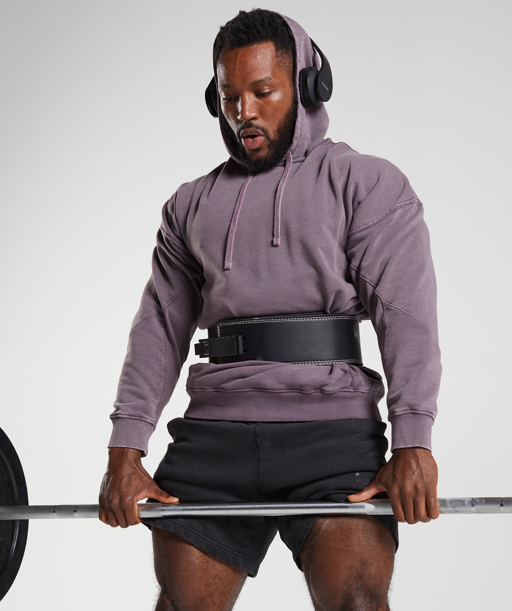 Gymshark Heritage Washed Crew - Fog Purple