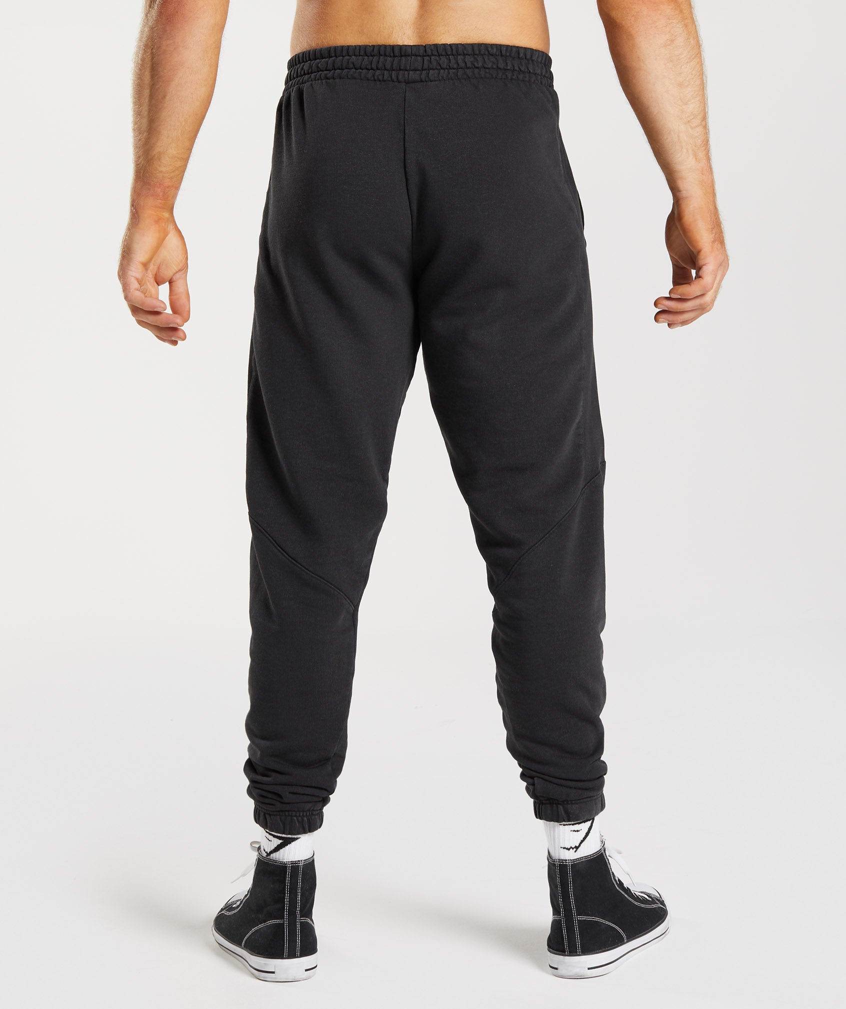 Power Washed Joggers in Black - view 2