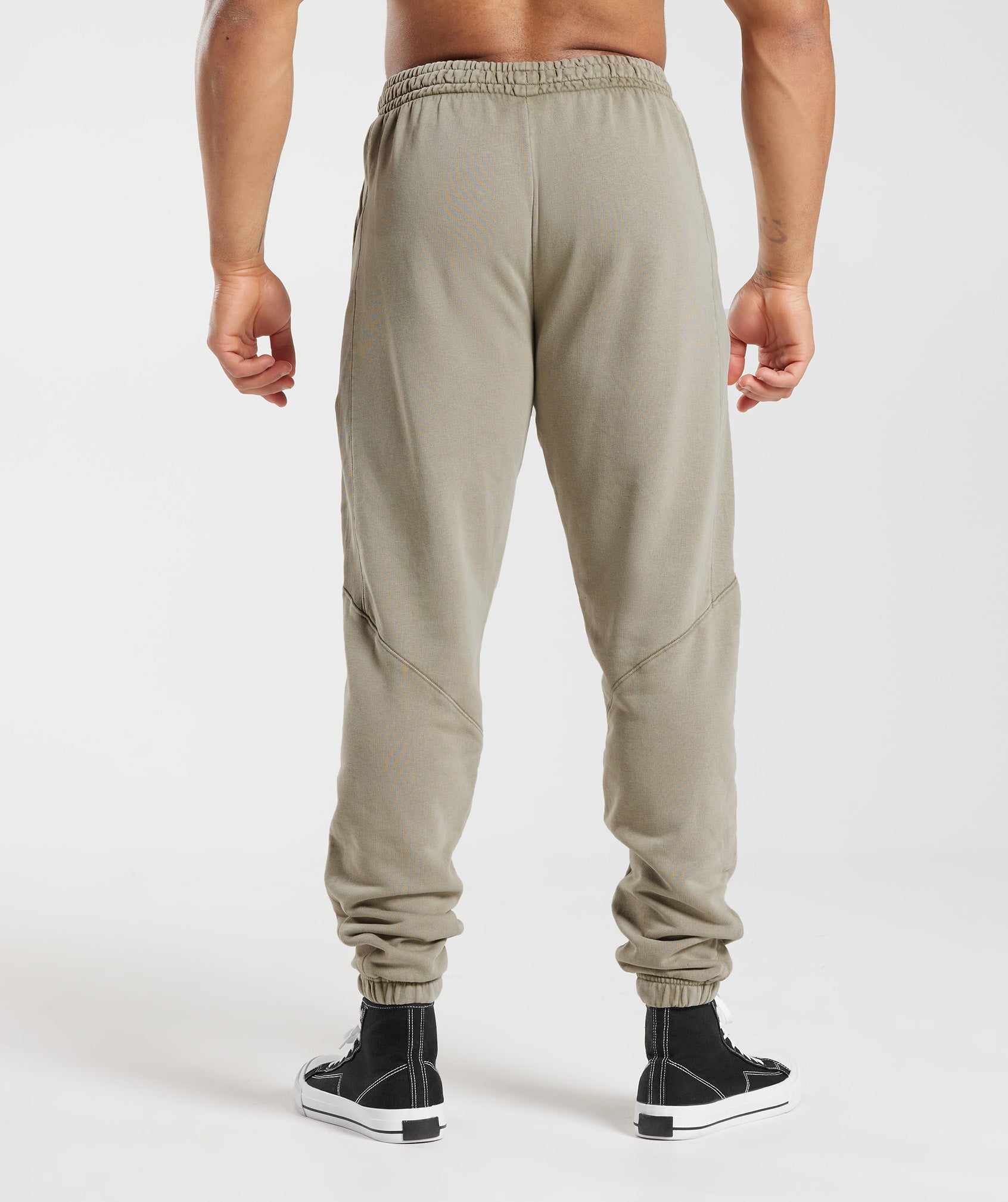 Power Washed Joggers in Ecru Brown - view 2