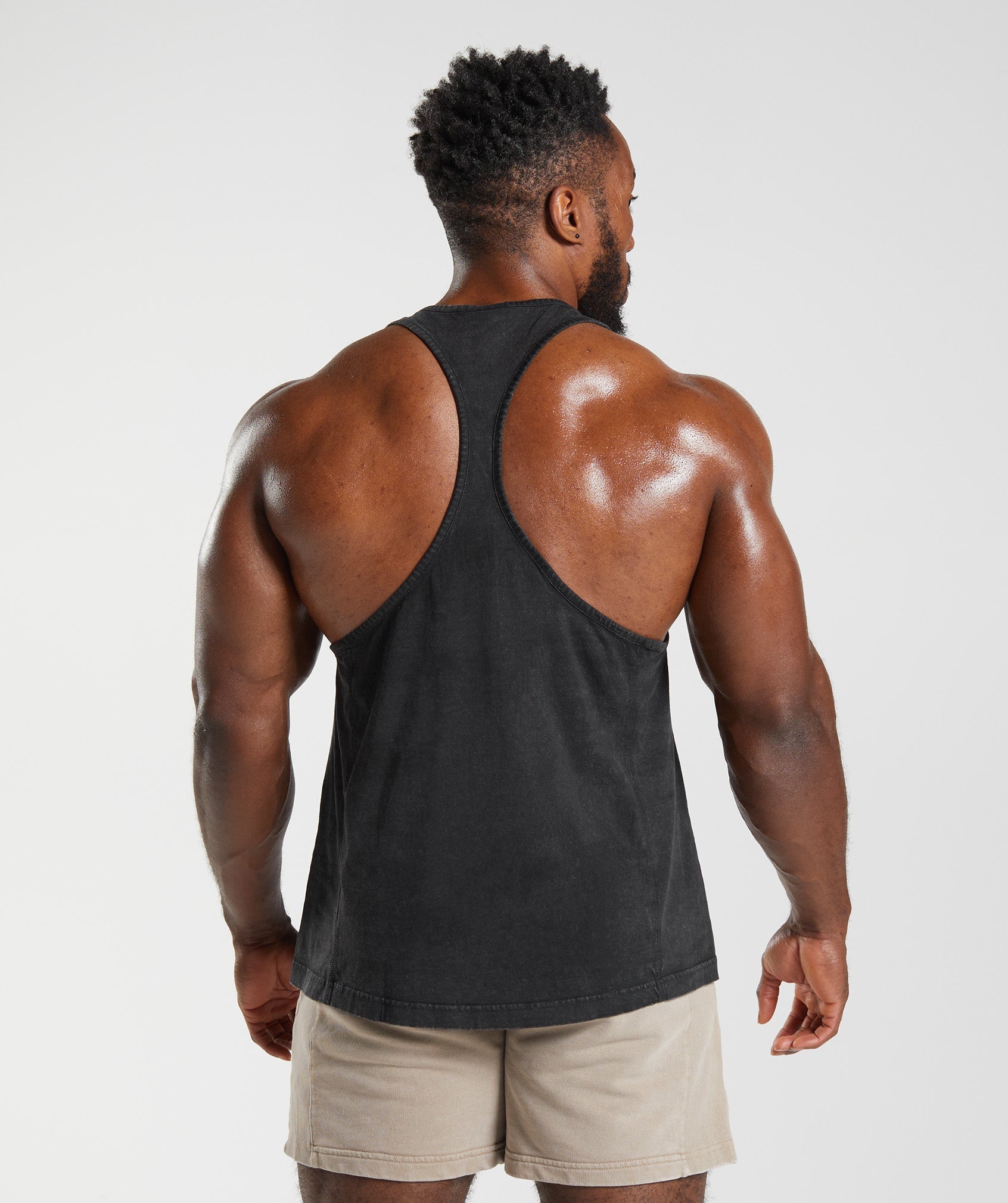 Gymshark Power Washed Stringer - Dusk Green