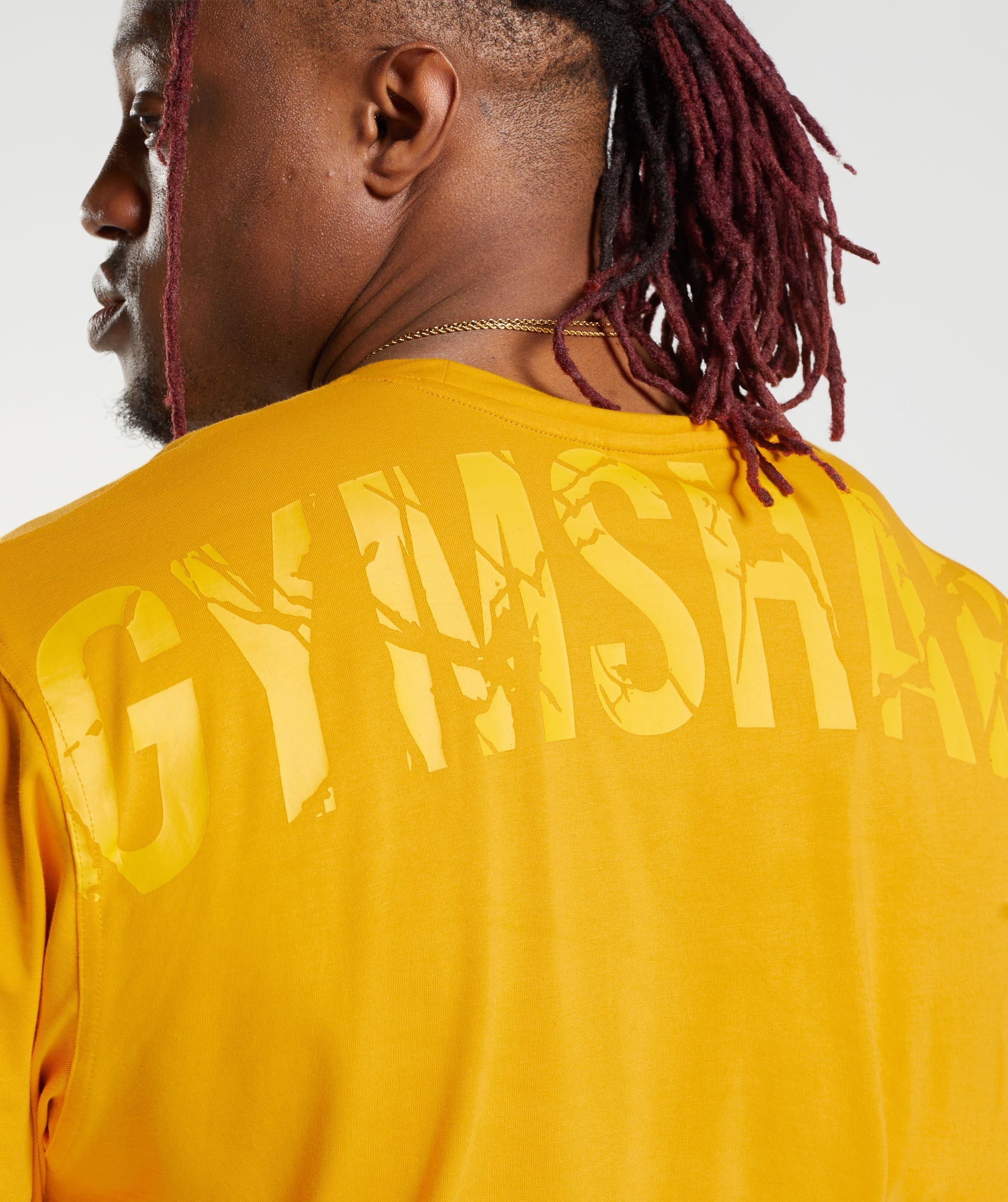 Gymshark Geo Seamless T-Shirt - Sunny Yellow/White